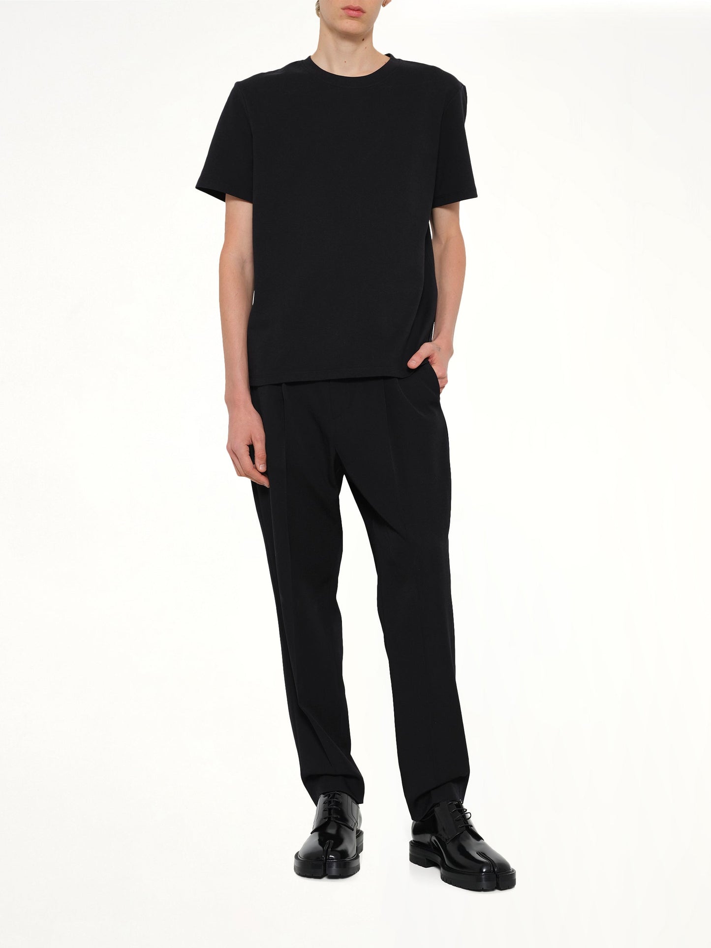 BALMAIN Back College Emblem T-Shirt (Black)