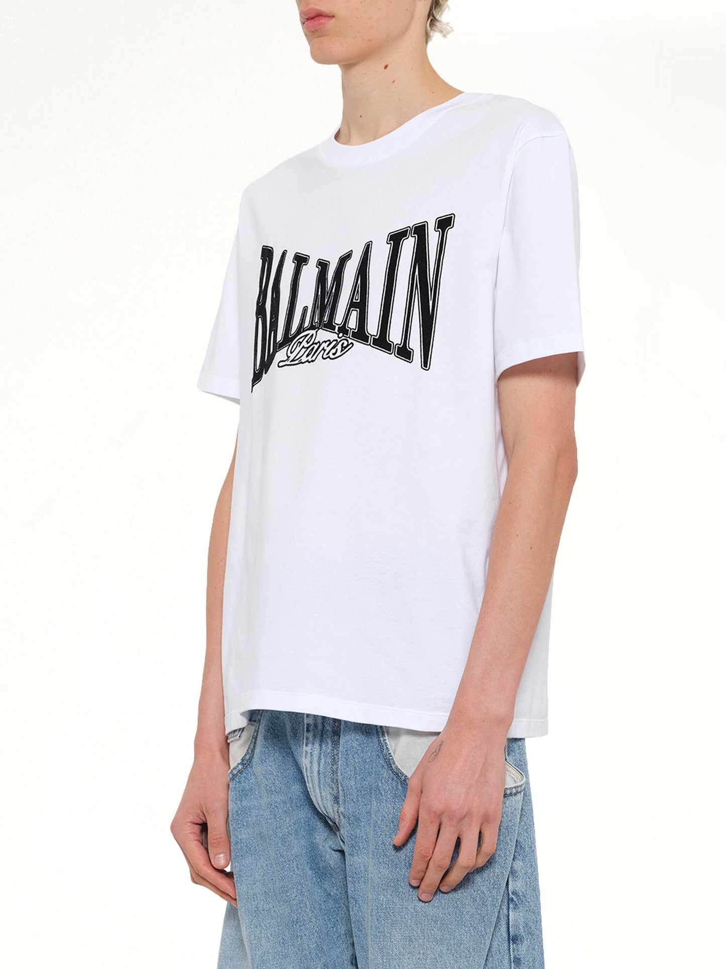 Balmain College Flock T-Shirt (White)