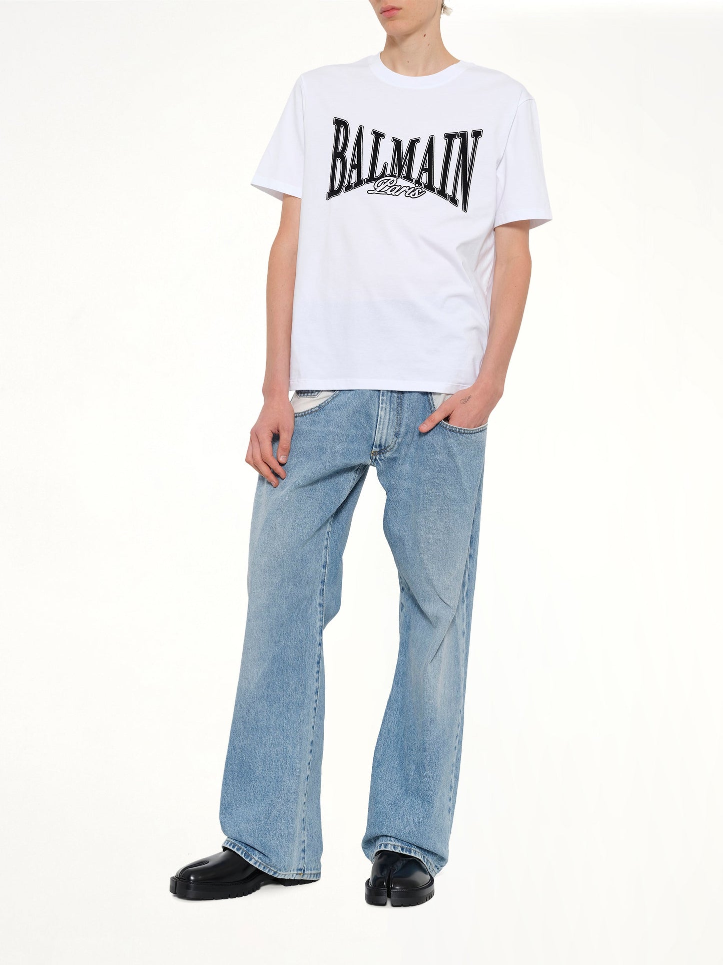 Balmain College Flock T-Shirt (White)