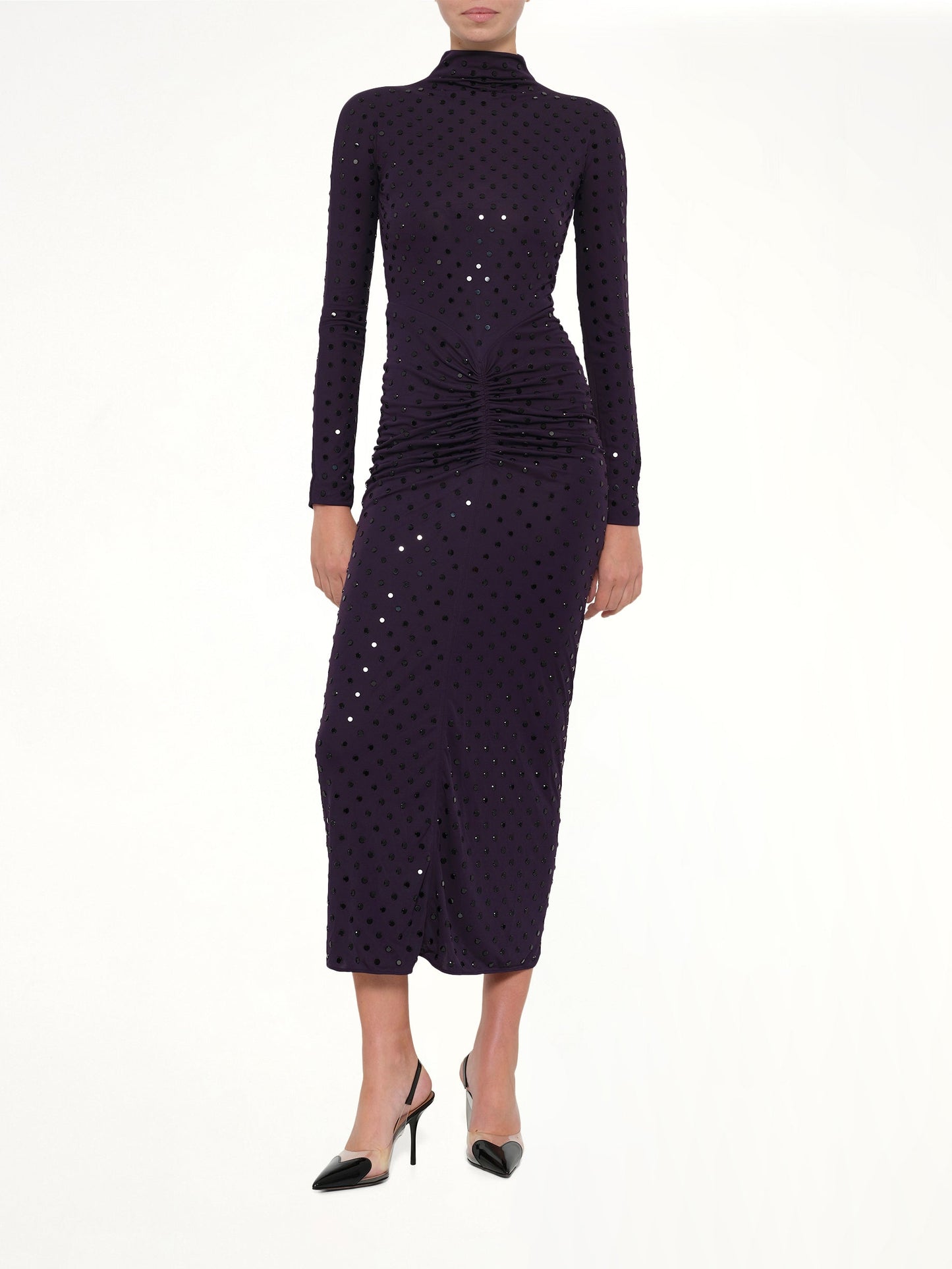 ALAIA Draped Dress LS (Purple)