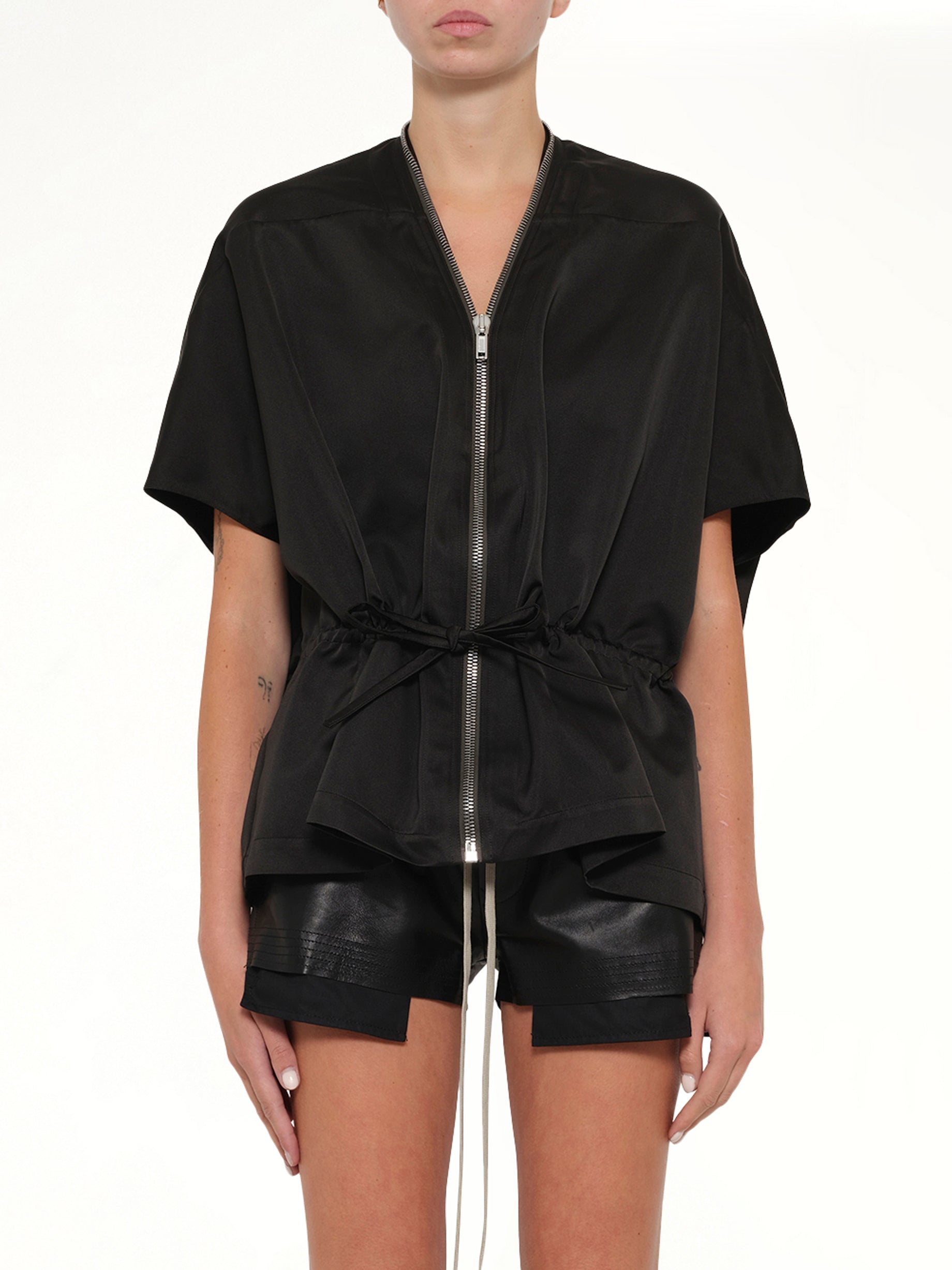 Image of Coats & Jackets. Product name - Sail Jacket in Black colour by brand - RICK OWENS