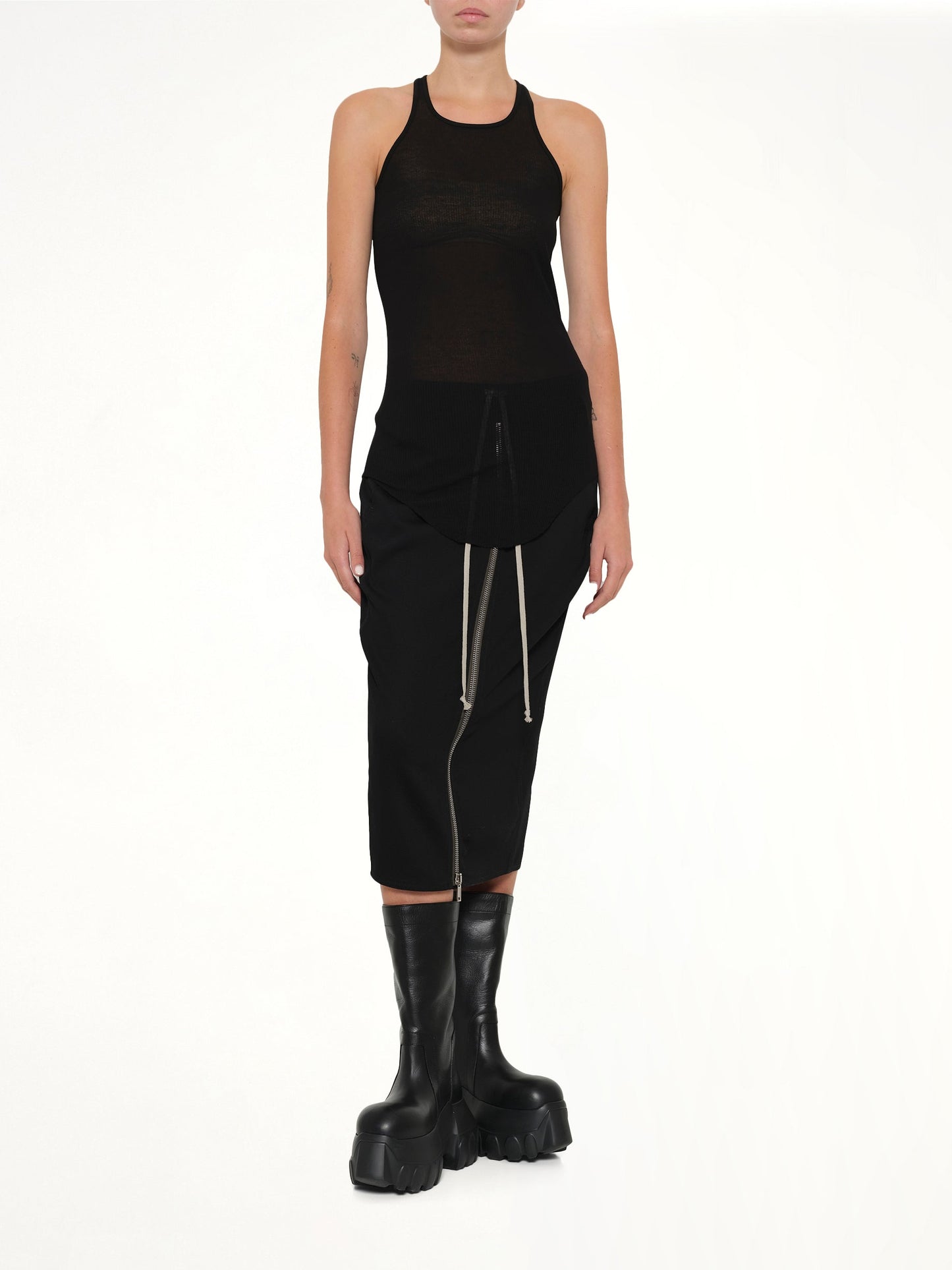 RICK OWENS Basic Rib Tank (Black)