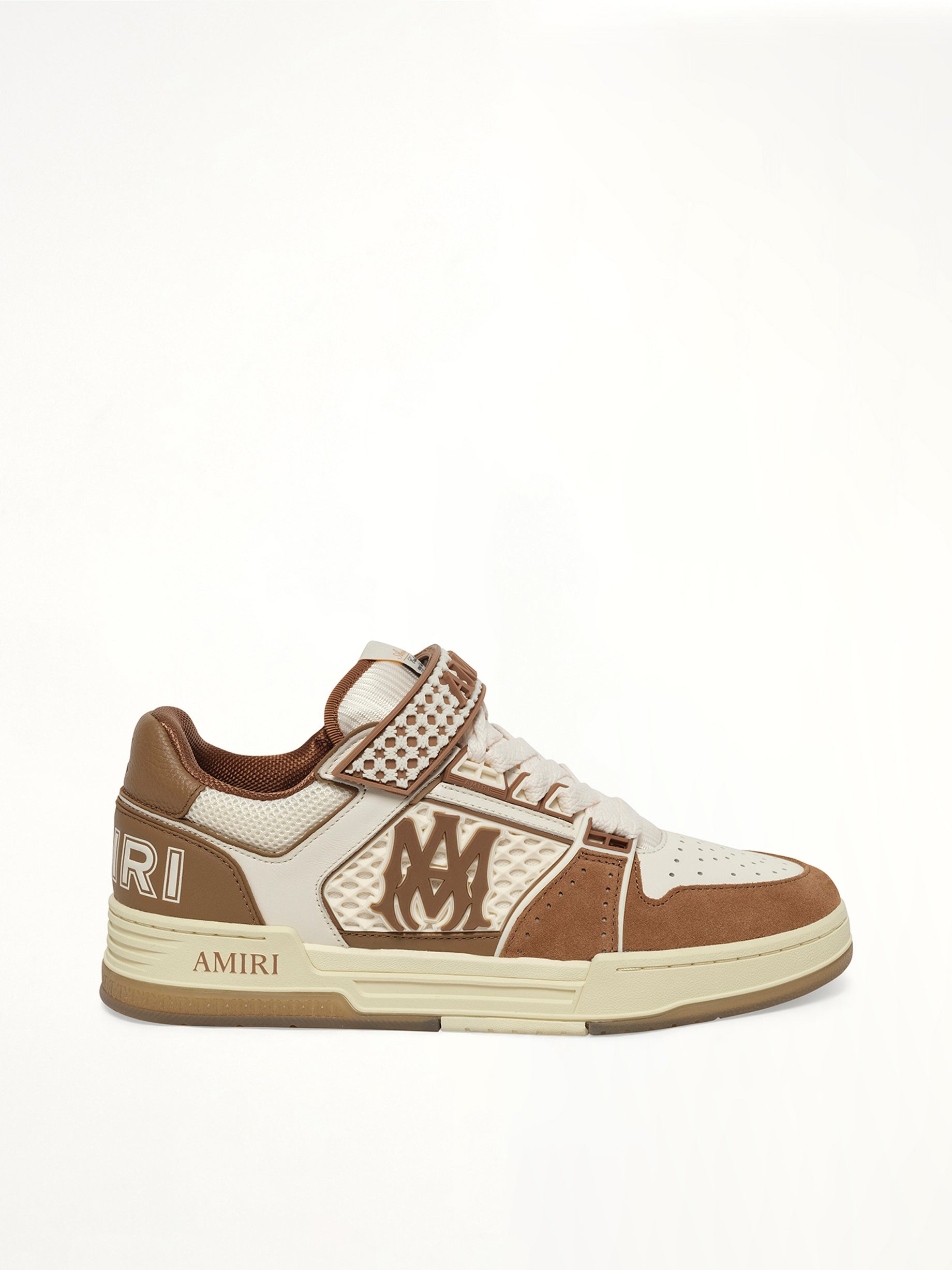 Image of Sneakers. Product name - MA Skyline Sneaker in Brown colour by brand - AMIRI