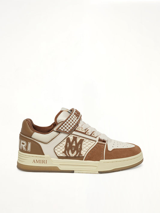 Image of Sneakers. Product name - MA Skyline Sneaker in Brown colour by brand - AMIRI