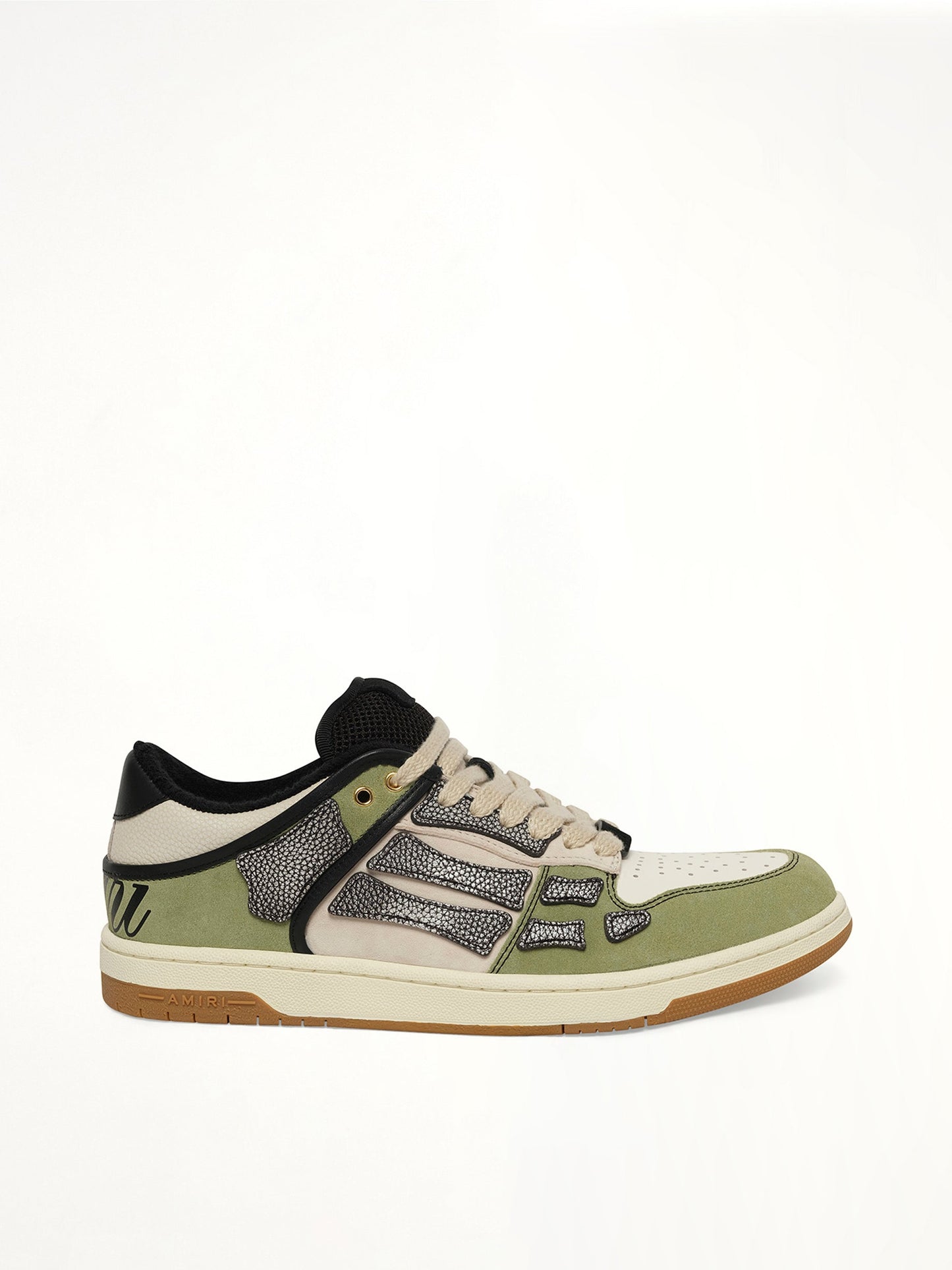 Image of Sneakers. Product name - XL Skel Top Low Sneaker in Green colour by brand - AMIRI