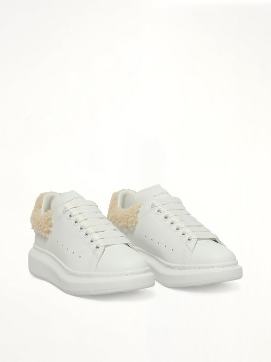ALEXANDER MCQUEEN Larry Fur Heel Sneaker (White)