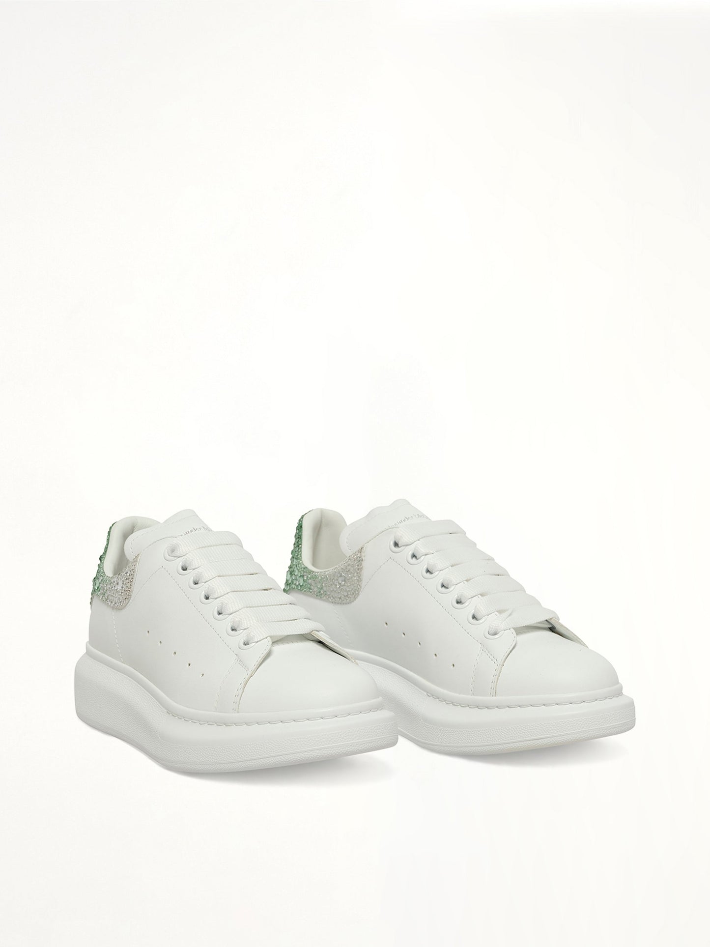 ALEXANDER MCQUEEN Larry Oversized Heel Sneaker (White)