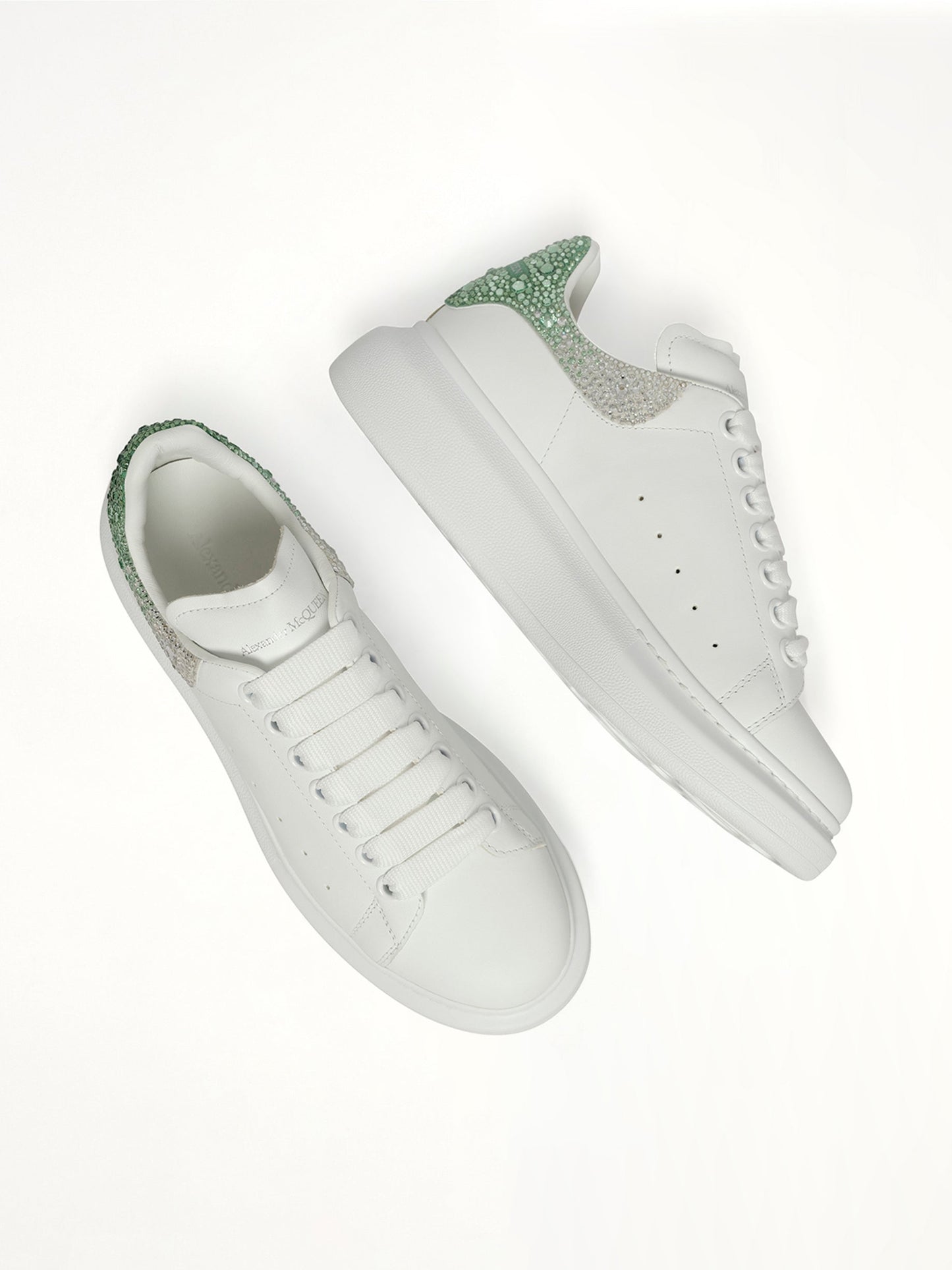 ALEXANDER MCQUEEN Larry Oversized Heel Sneaker (White)