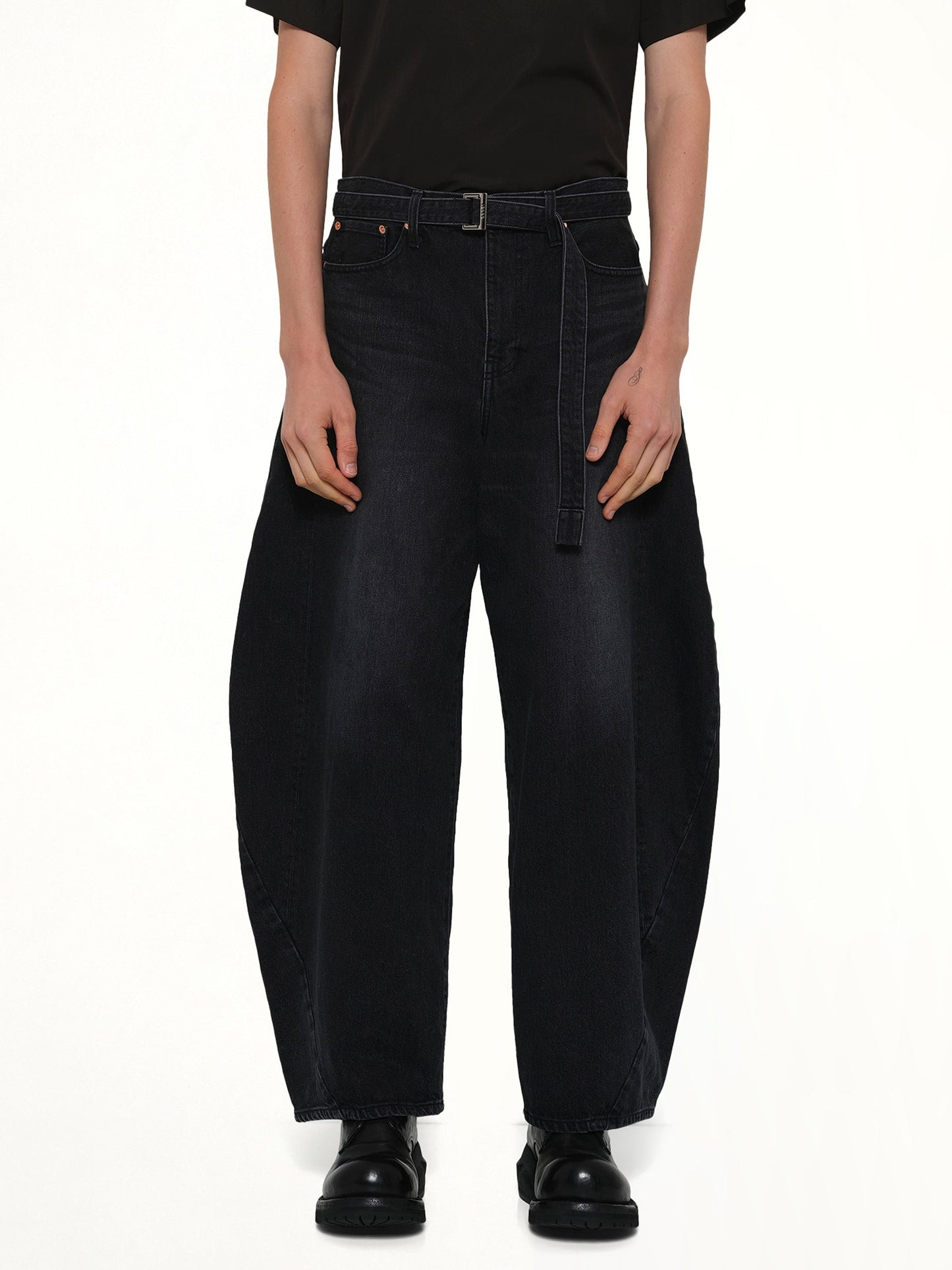 Image of Jeans. Product name - Denim Pants in Black colour by brand - SACAI
