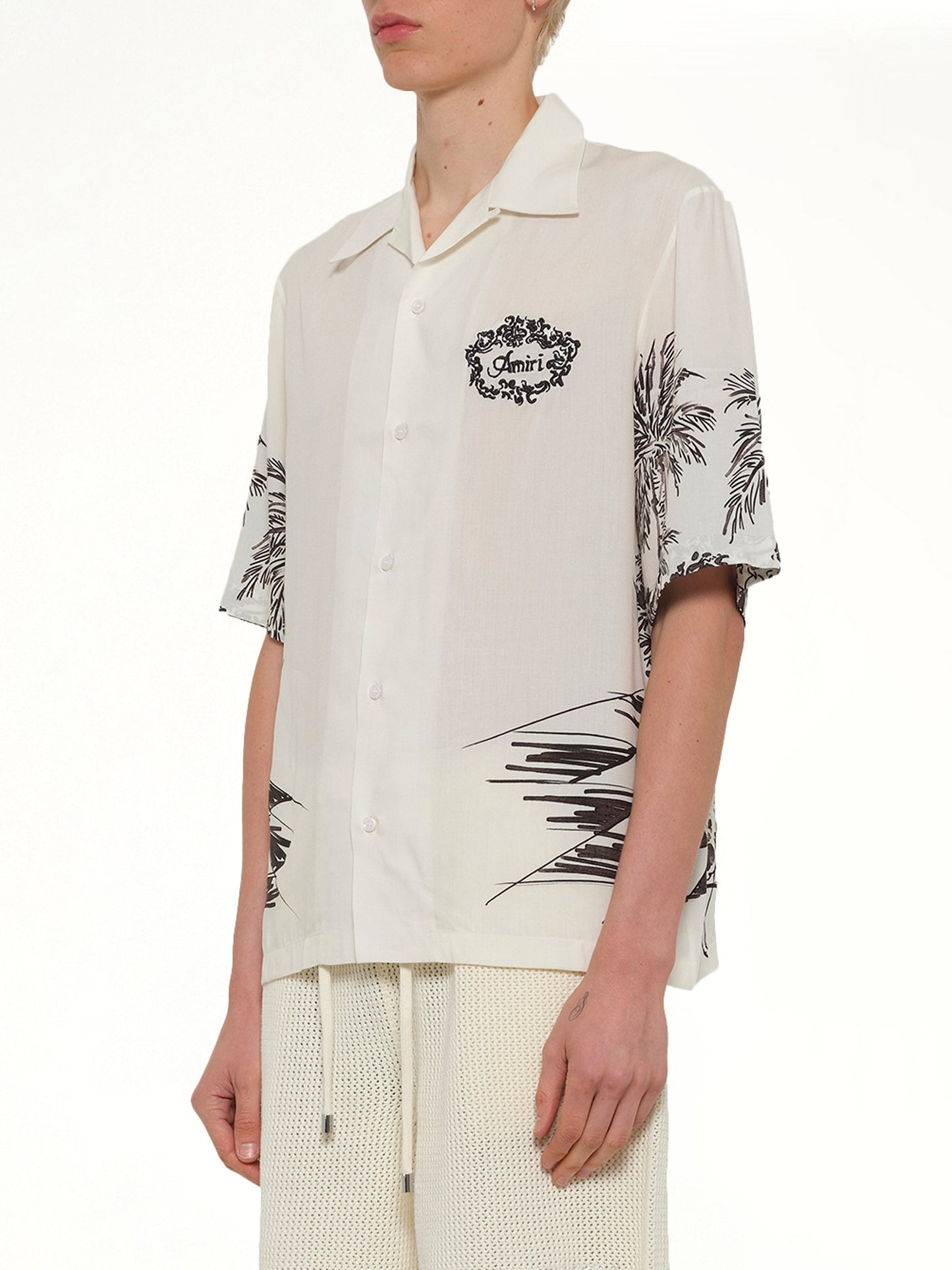 AMIRI Chateau Sketch Camp Shirt (Ivory)
