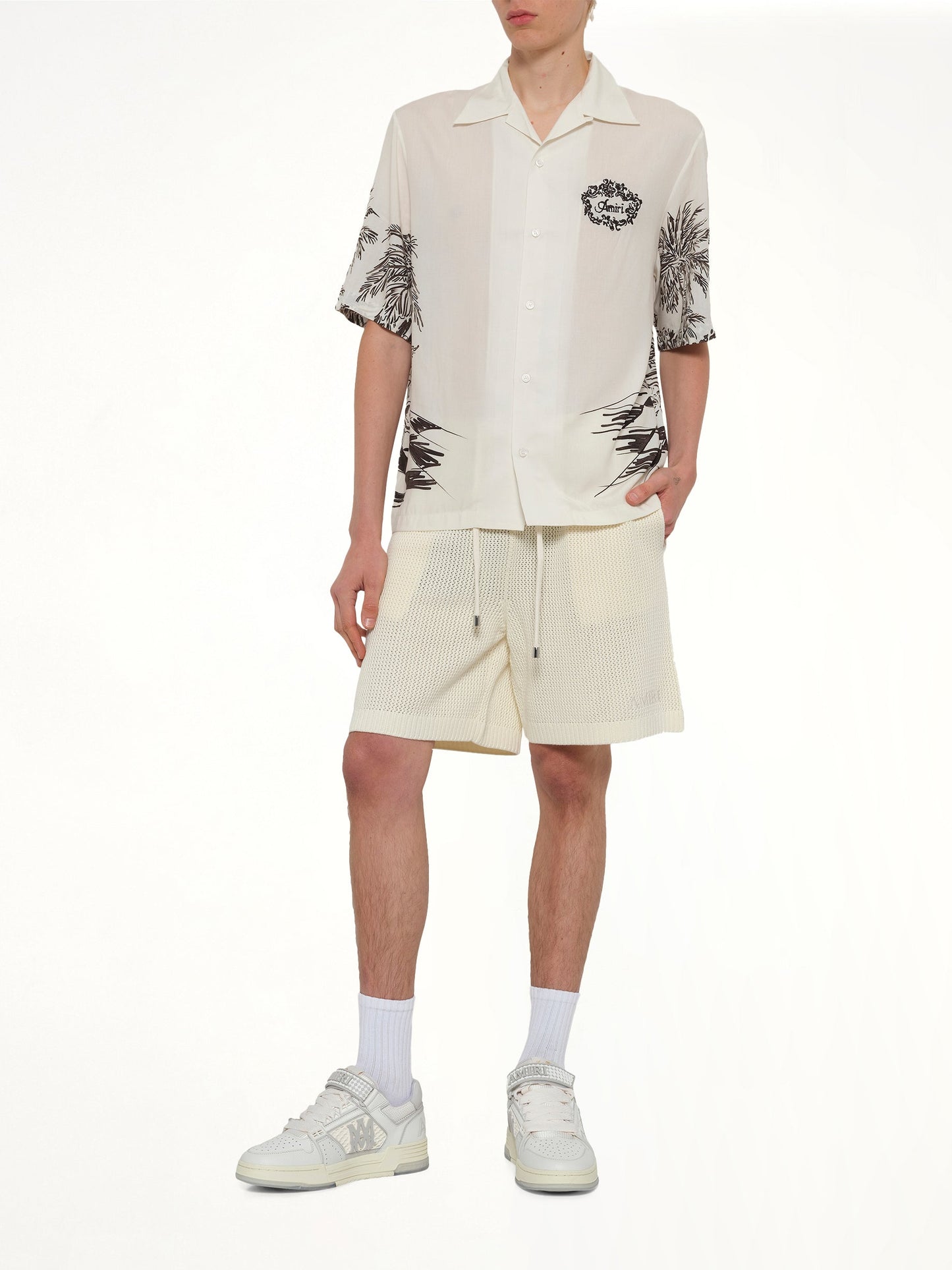 AMIRI Chateau Sketch Camp Shirt (Ivory)