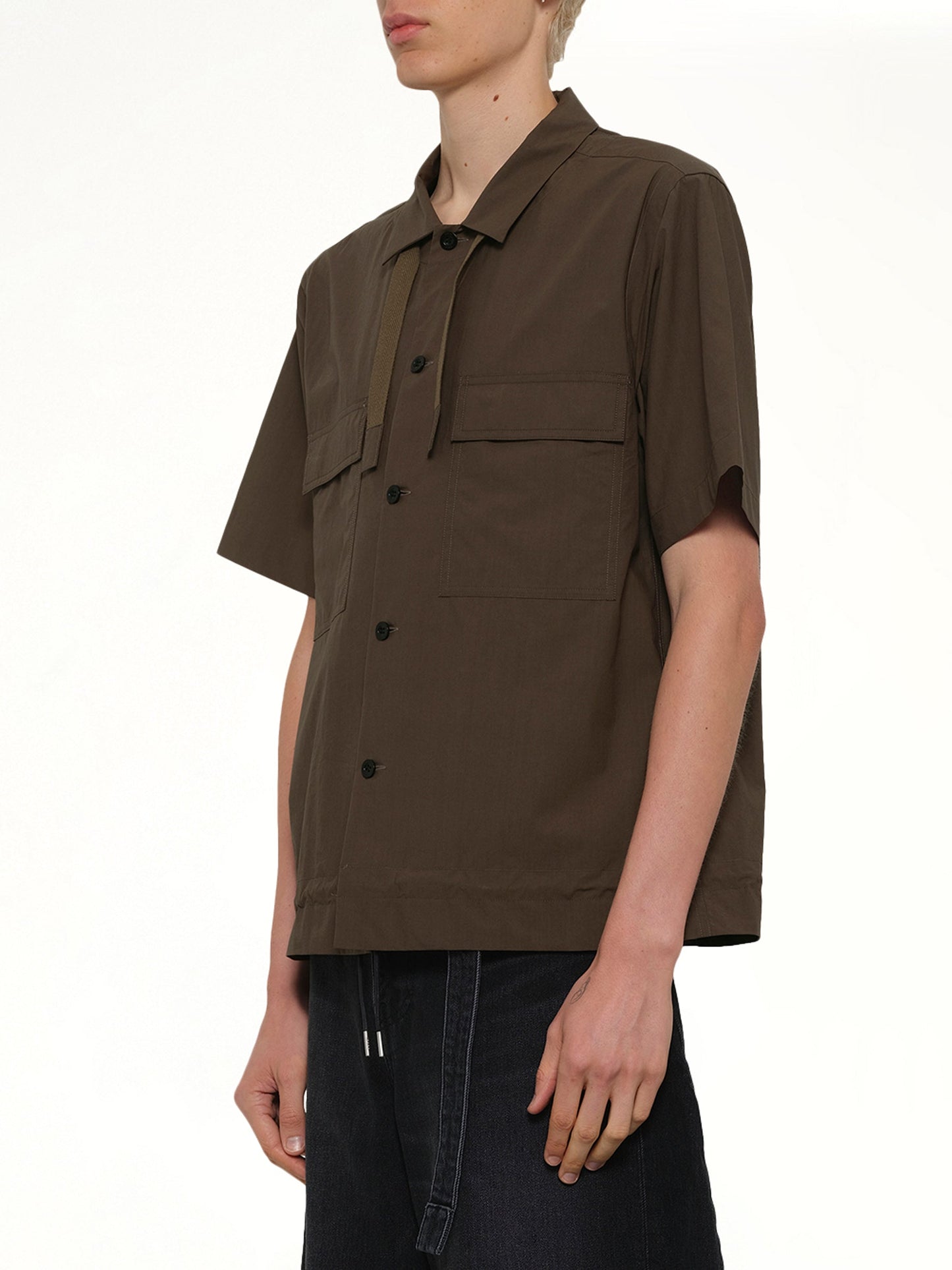 SACAI Cotton Typewriter Shirt (Taupe)