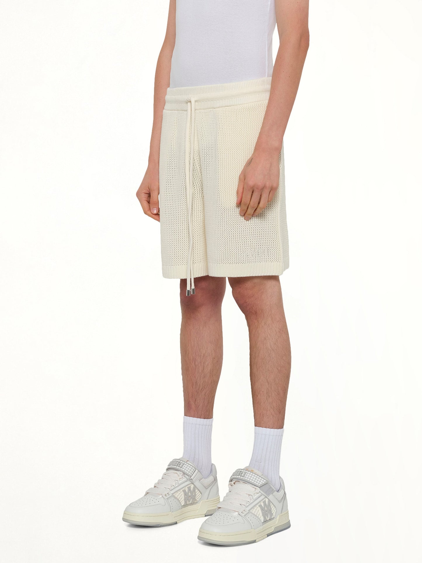 Amiri Crochet Mesh Short (Ivory)