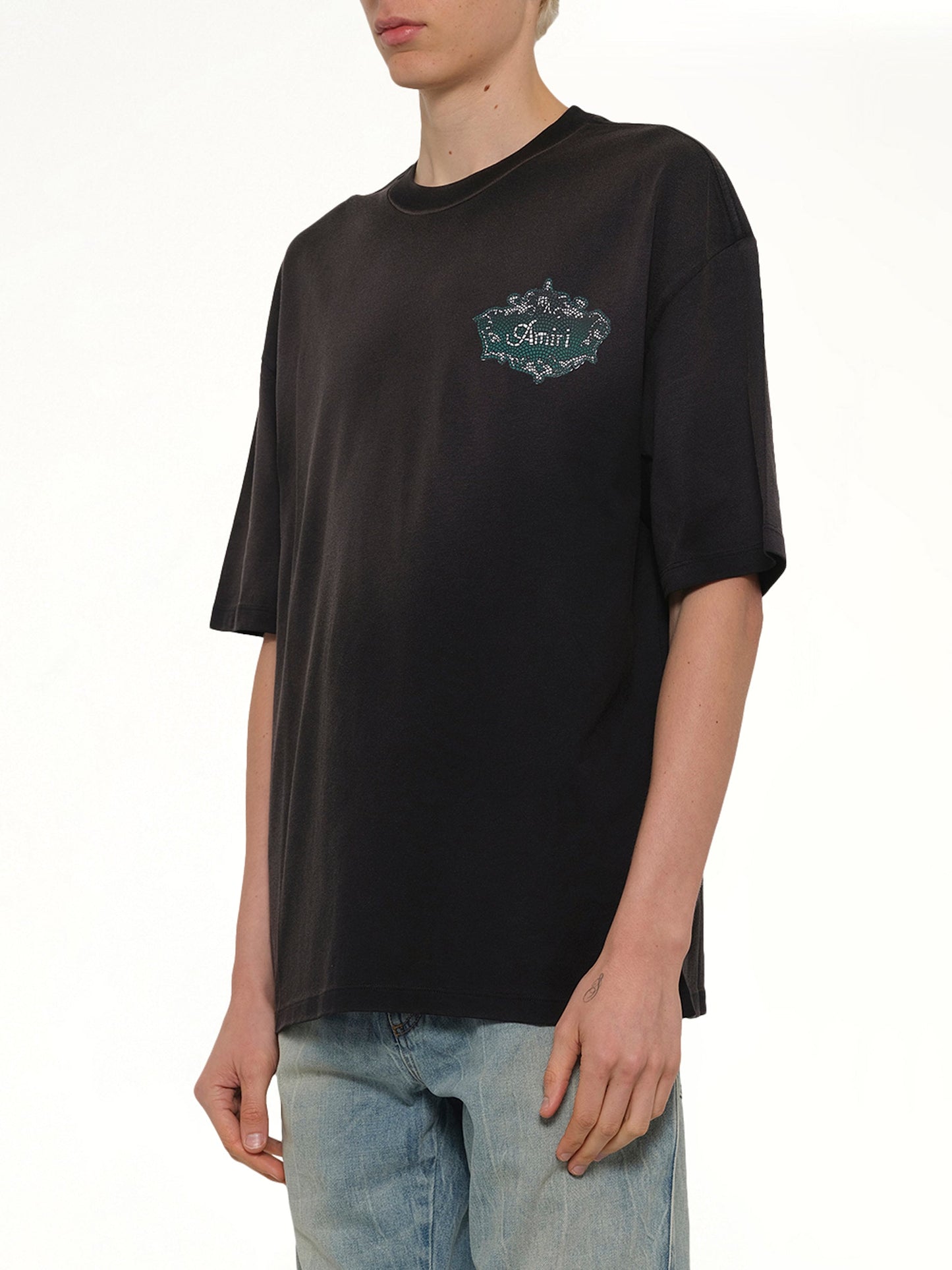 AMIRI Chateau Crest Oversized T-Shirt (Black)