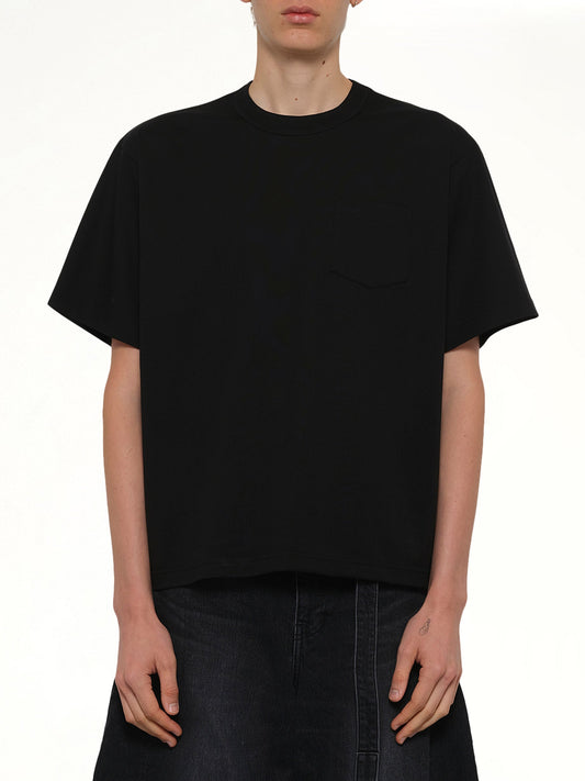 Image of T-Shirts. Product name - Cotton Jersey T-Shirt in Black colour by brand - SACAI