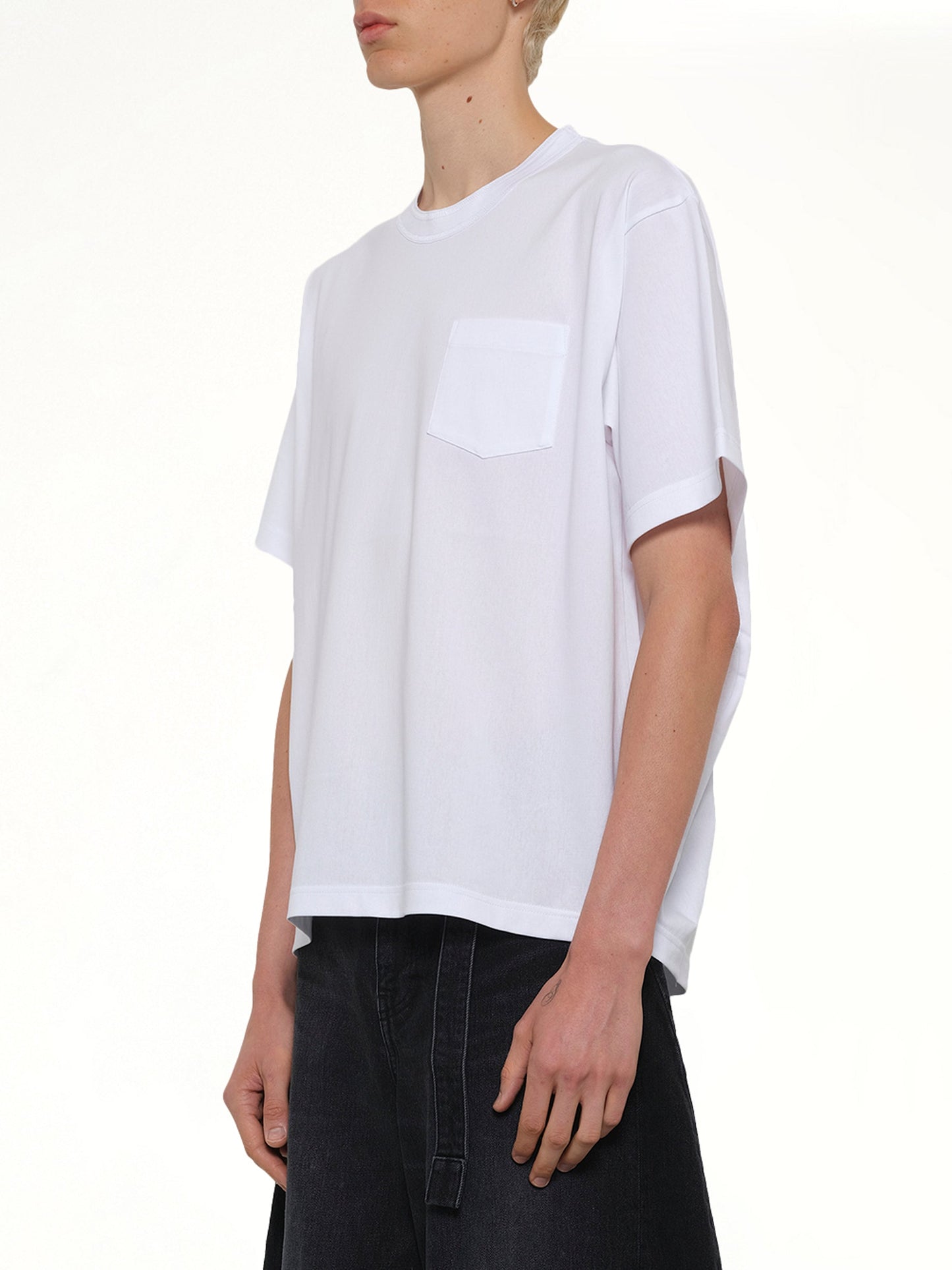 SACAI Cotton Jersey T-Shirt (White)