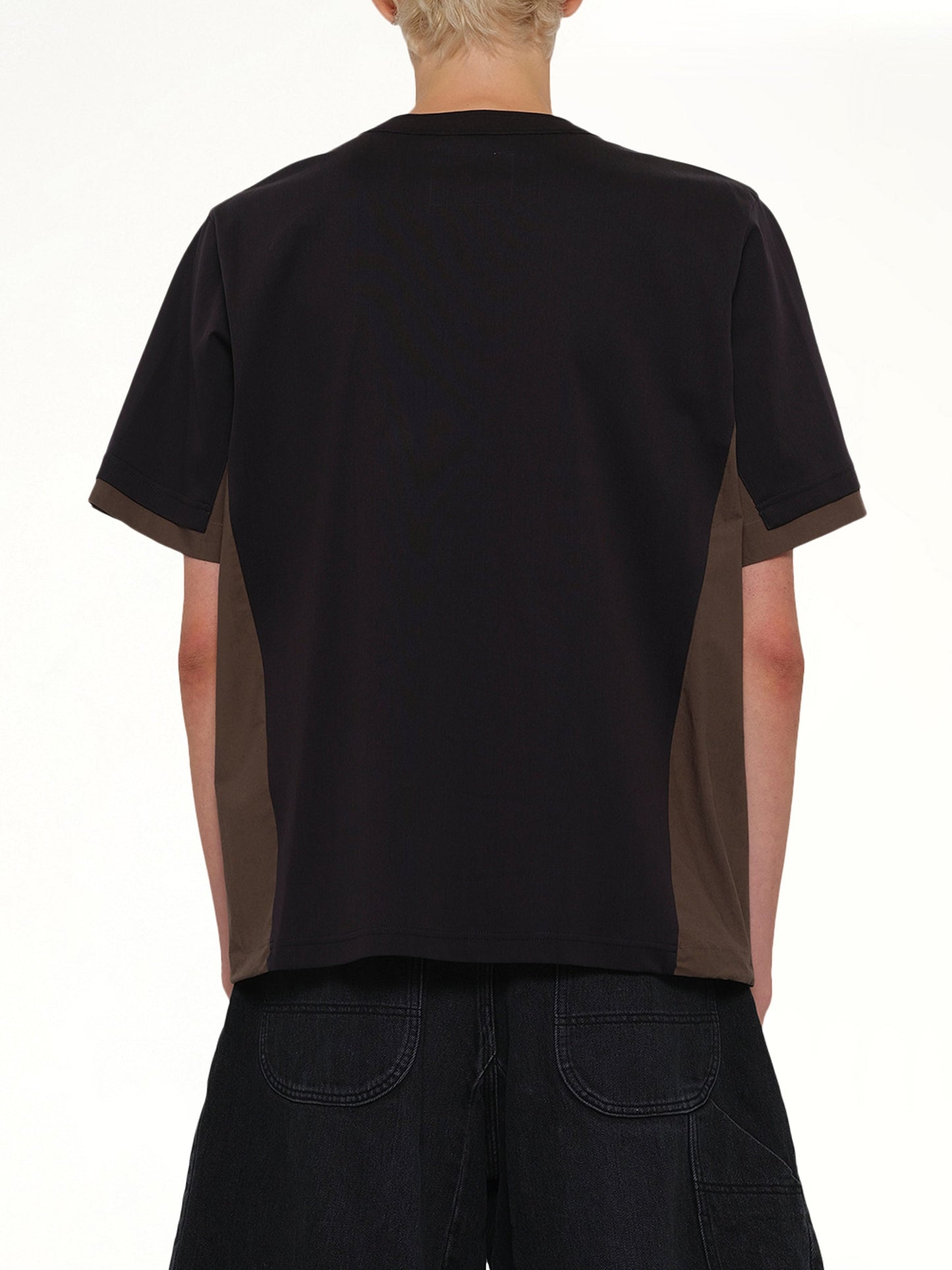 SACAI Cotton Typewriter x Cotton Jersey T-Shirt (Navy)