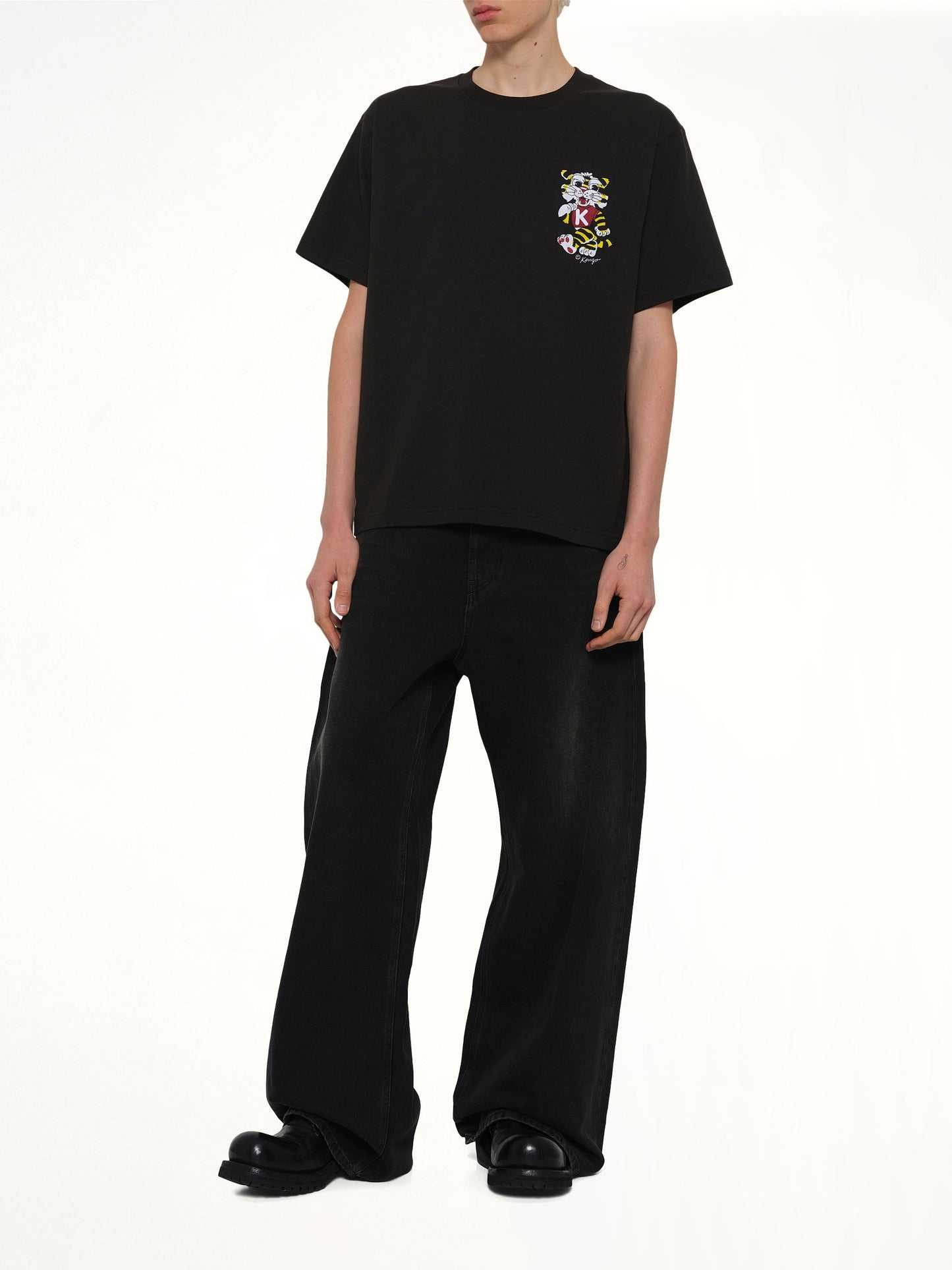 Gots Kenzo Wild Tiger Embroidered Oversize T-Shirt (Black)