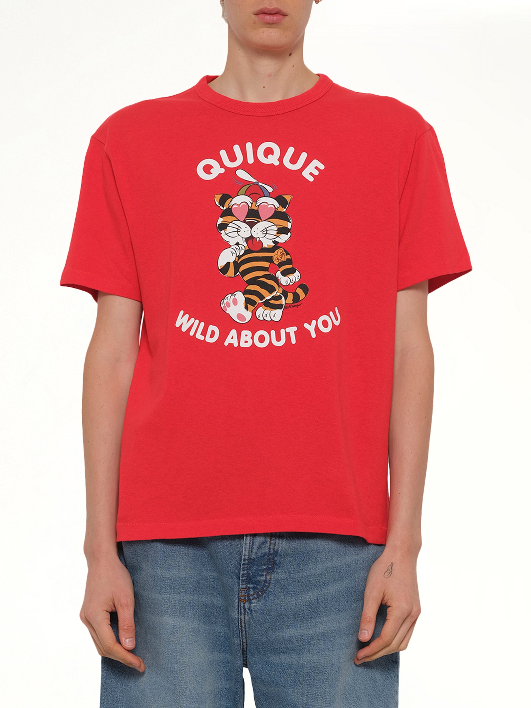 Image of T-Shirts. Product name - Kenzo Cartoon Classic T-Shirt in Red colour by brand - KENZO