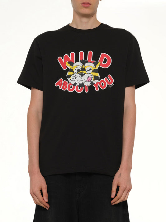 Image of T-Shirts. Product name - Kenzo Wild Tiger Classic T-Shirt in Black colour by brand - KENZO