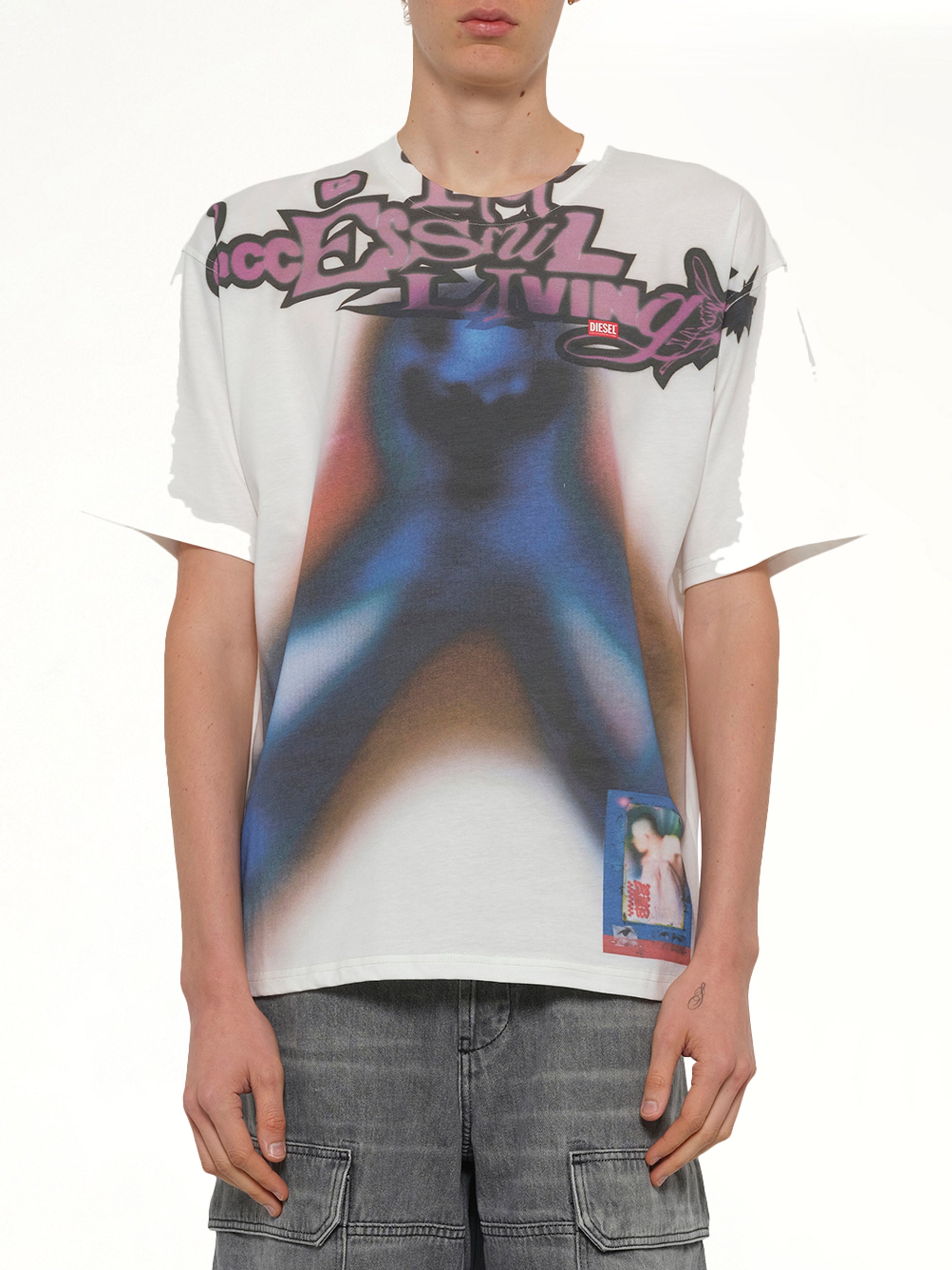 Image of T-Shirts. Product name - T-BOXT-V13 T-Shirt in White colour by brand - DIESEL