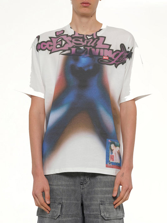 Image of T-Shirts. Product name - T-BOXT-V13 T-Shirt in White colour by brand - DIESEL