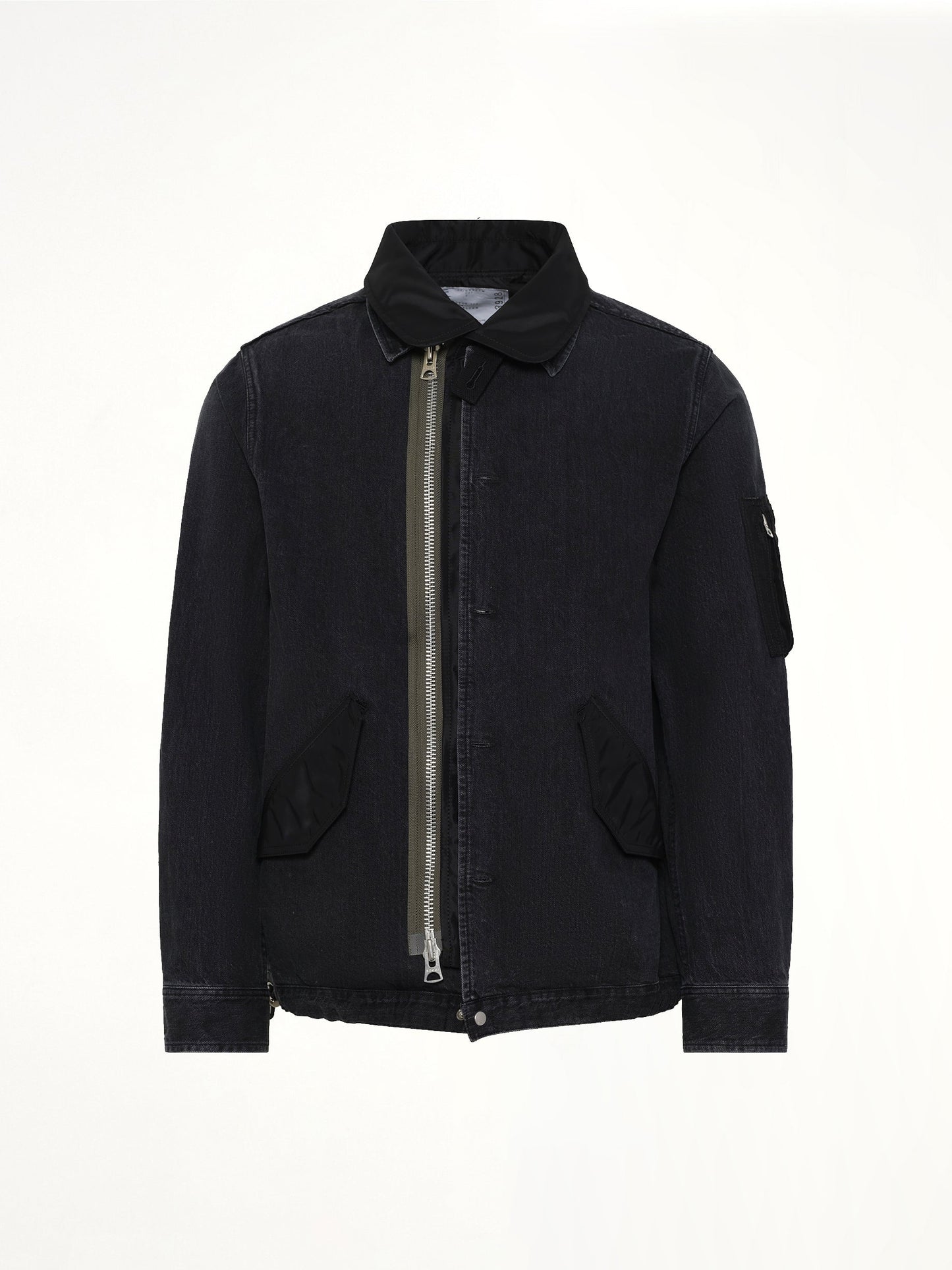 SACAI Denim x Nylon Twill Blouson (Black)