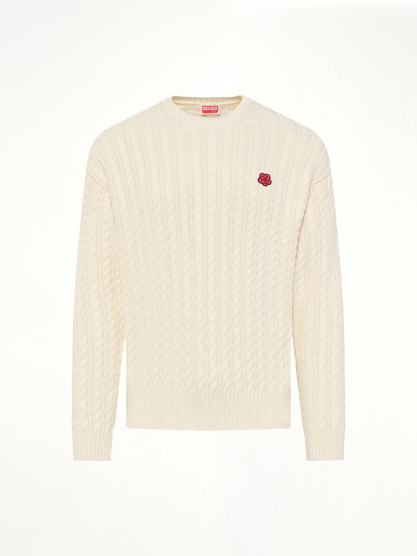 KENZO Boke Flower Cable Knit Jumper (Beige)
