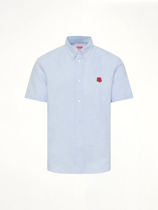 KENZO Boke Flower Crest Short Sleeve Shirt (Blue)