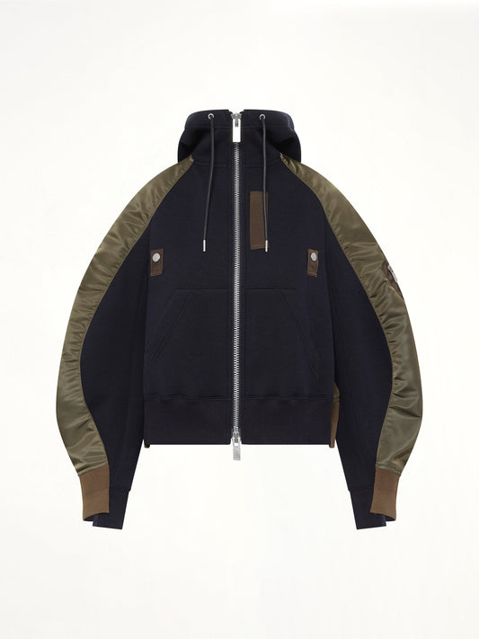 SACAI Sponge Sweat Twist Hoodie (Navy)