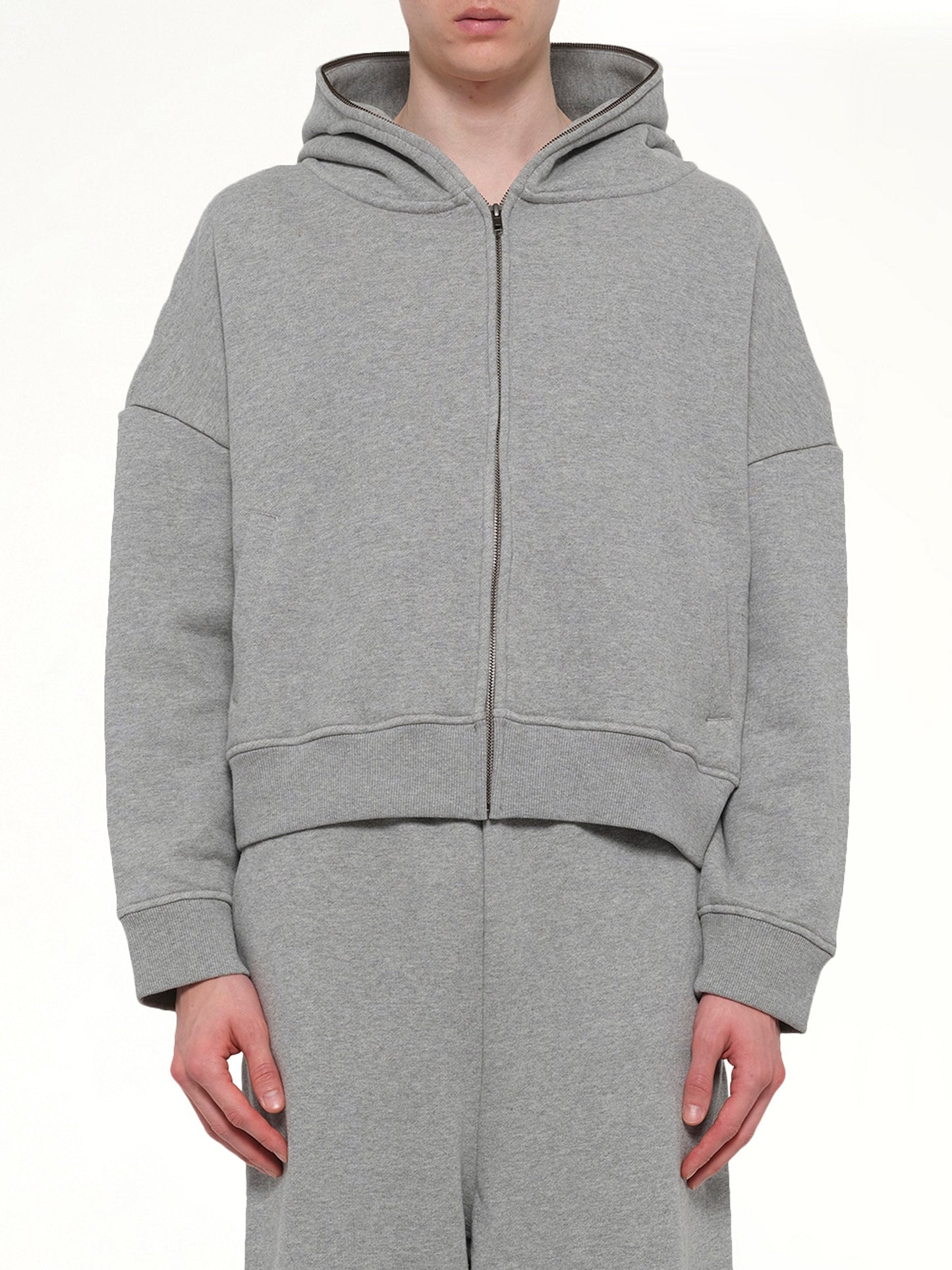 Image of Others. Product name - Eternal Zip in Grey colour by brand - ENTIRE STUDIOS