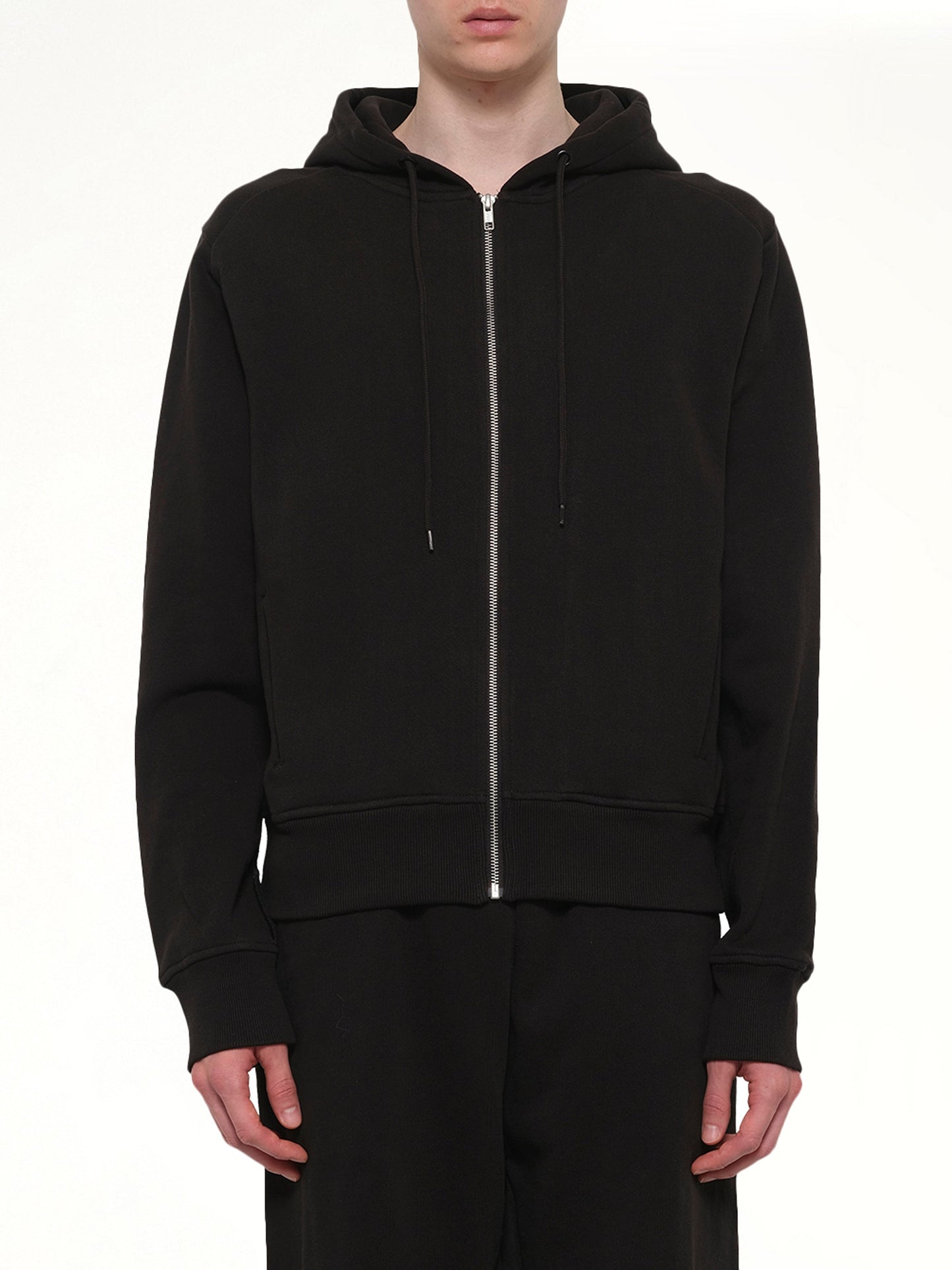 Image of Others. Product name - Slim Zip Up in Black colour by brand - ENTIRE STUDIOS