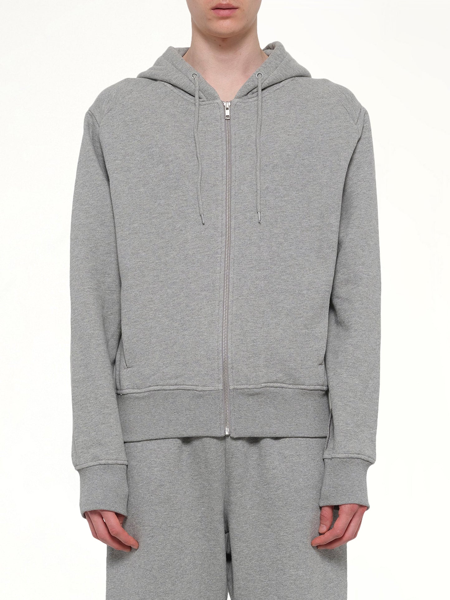 Image of Others. Product name - Slim Zip Up in Grey colour by brand - ENTIRE STUDIOS