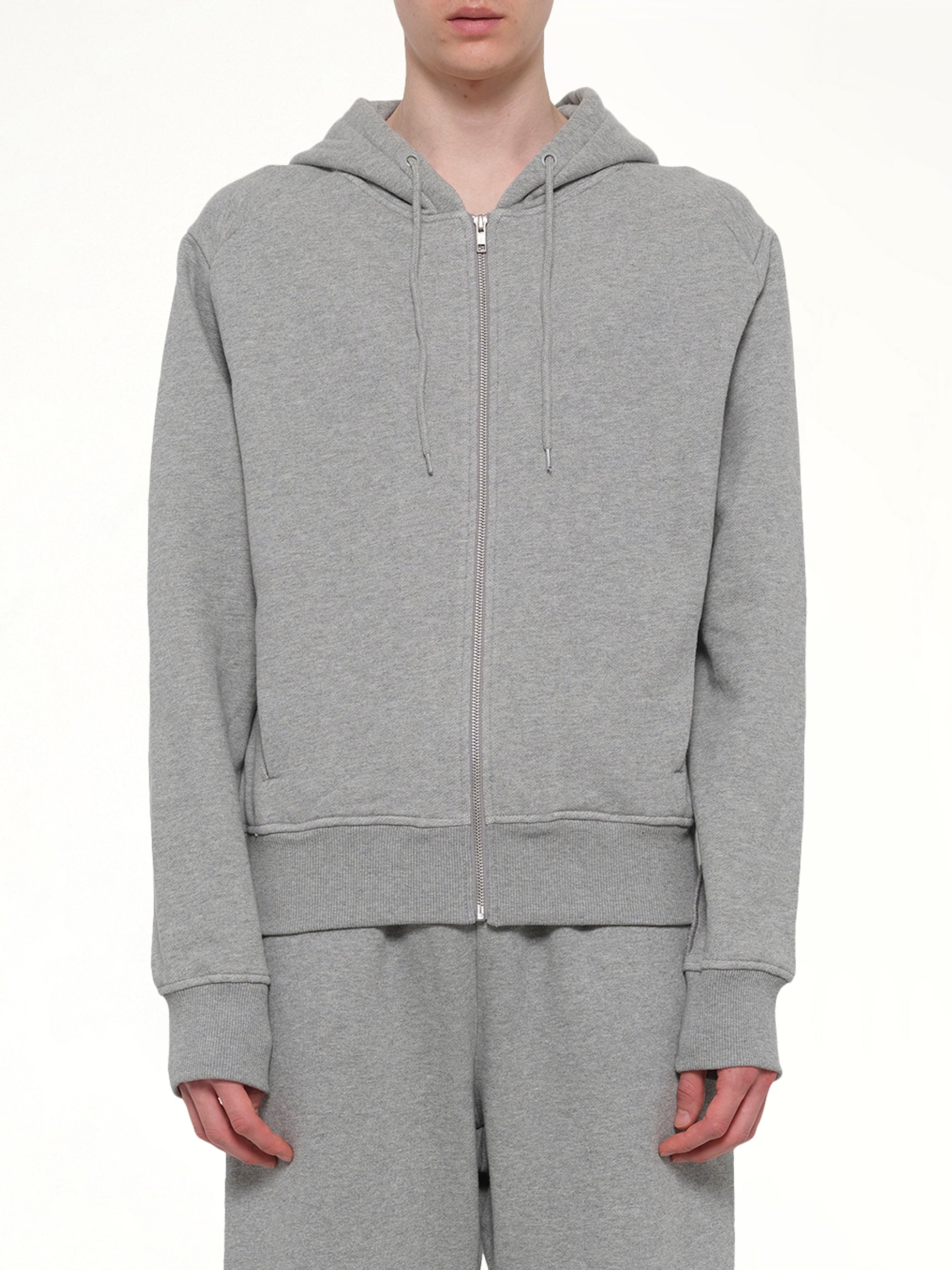 Image of Others. Product name - Slim Zip Up in Grey colour by brand - ENTIRE STUDIOS