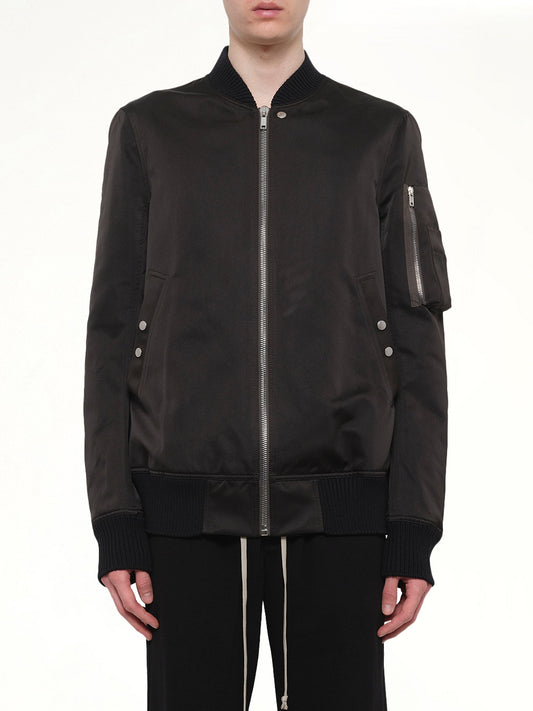 Image of Coats & Jackets. Product name - Classic Flight Jacket in Black colour by brand - RICK OWENS