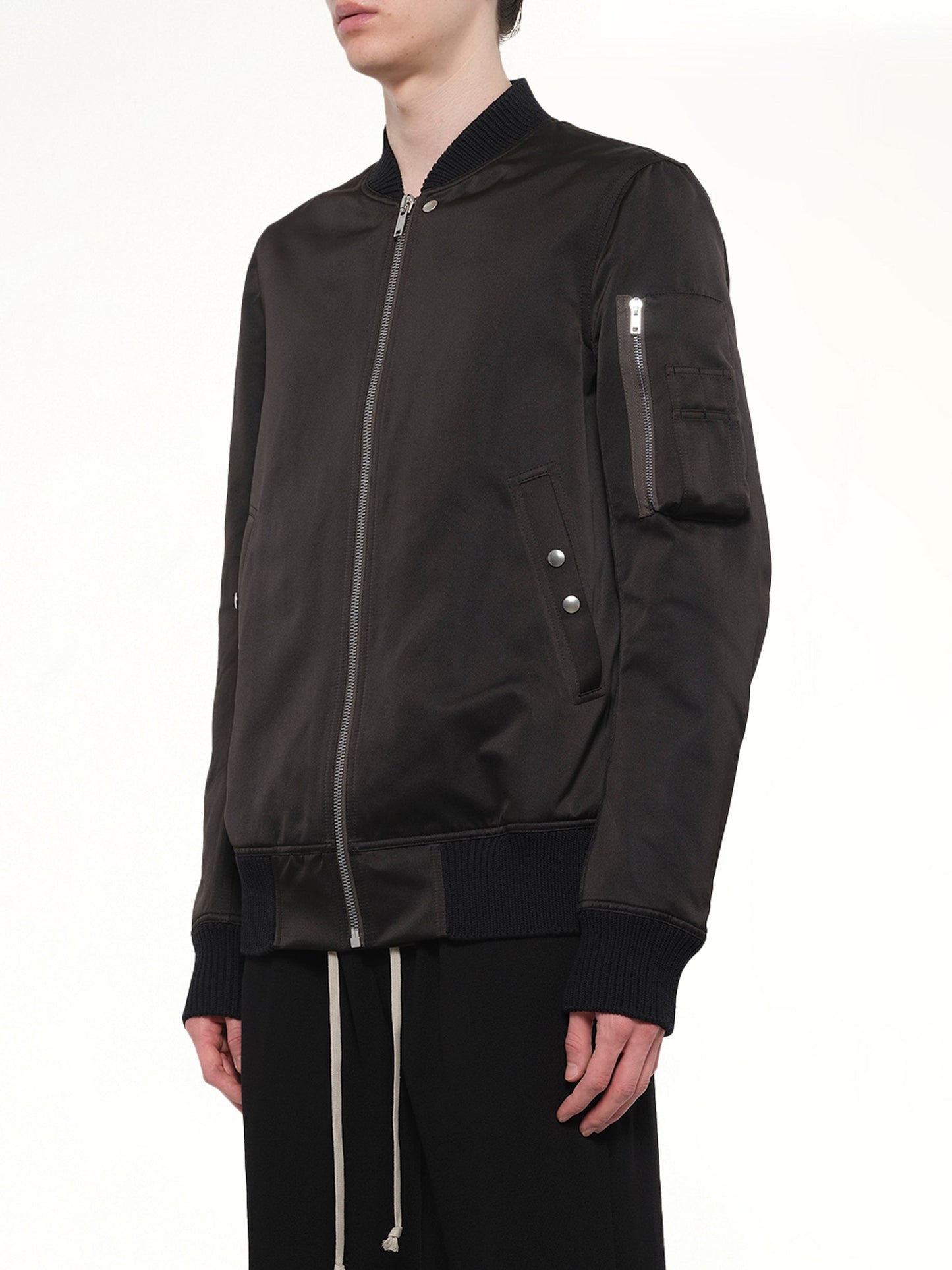 RICK OWENS Classic Flight Jacket (Black)