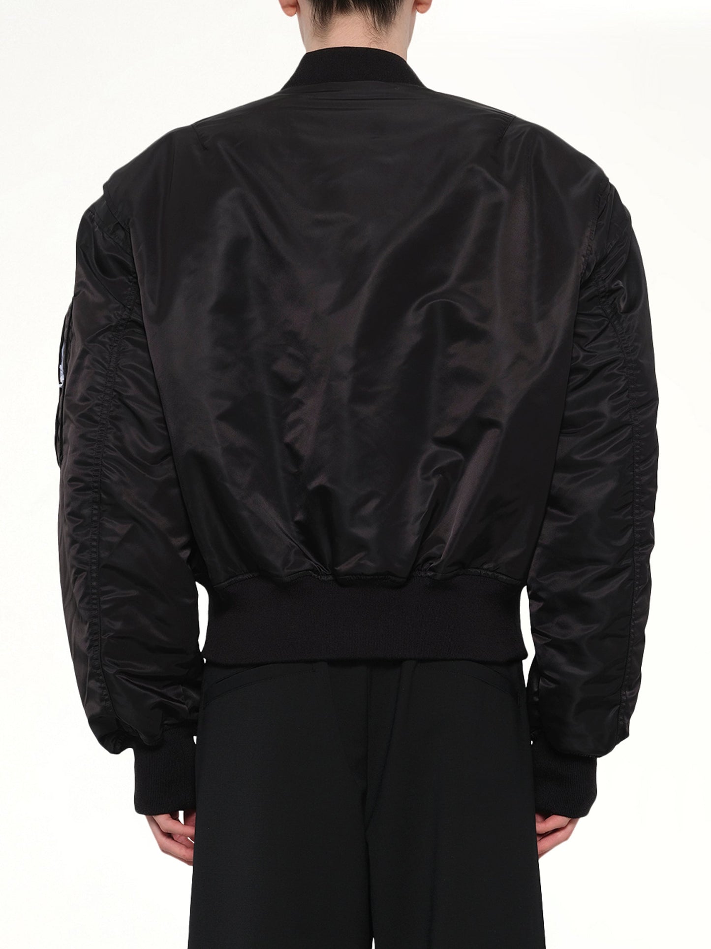 ENTIRE STUDIOS Cropped Broad Bomber (Black)