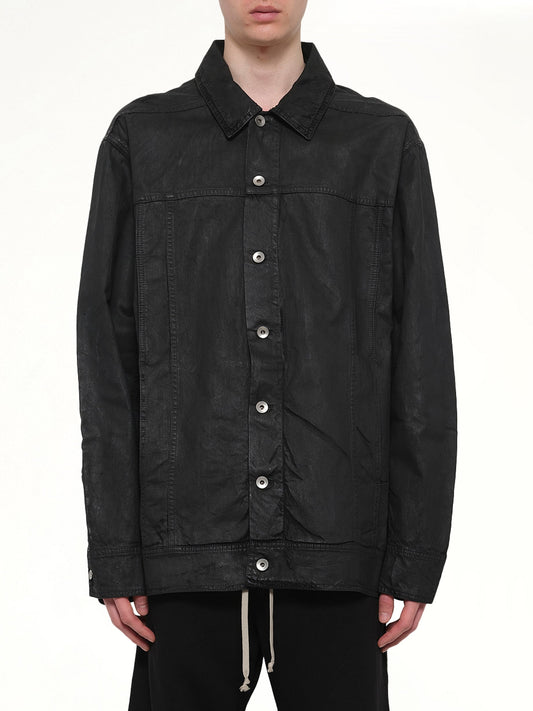 Image of Coats & Jackets. Product name - Jumbo Worker Jacket in Black colour by brand - RICK OWENS DRKSHDW