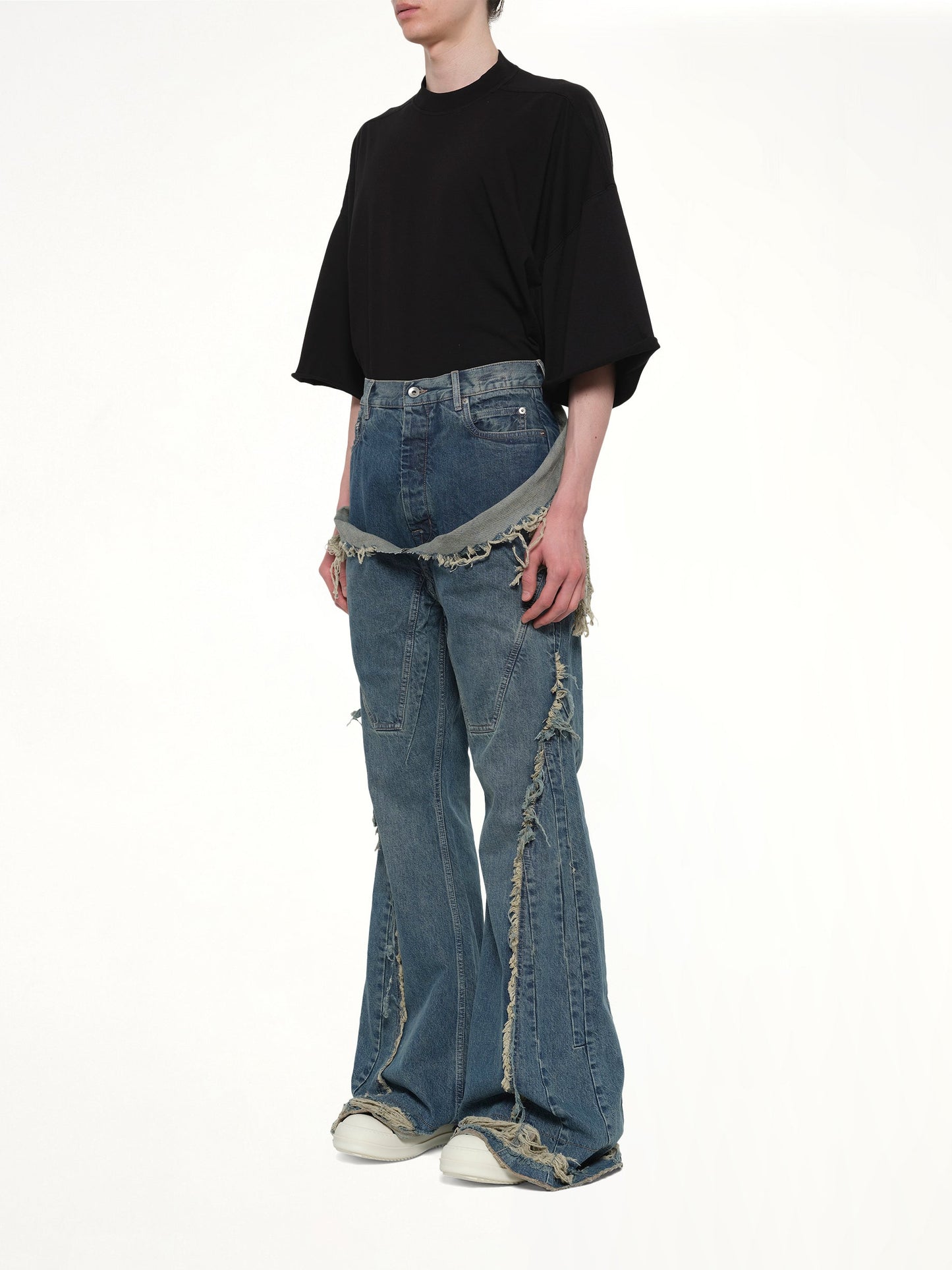 RICK OWENS DRKSHDW Slivered Bootcut (Blue)