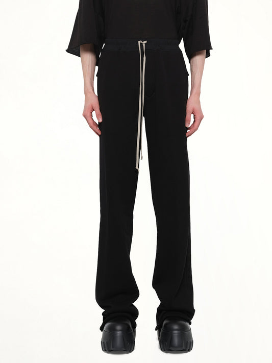 Image of a model wearing Pants. Product name - Dietrich Drawstring in Black colour by brand - RICK OWENS