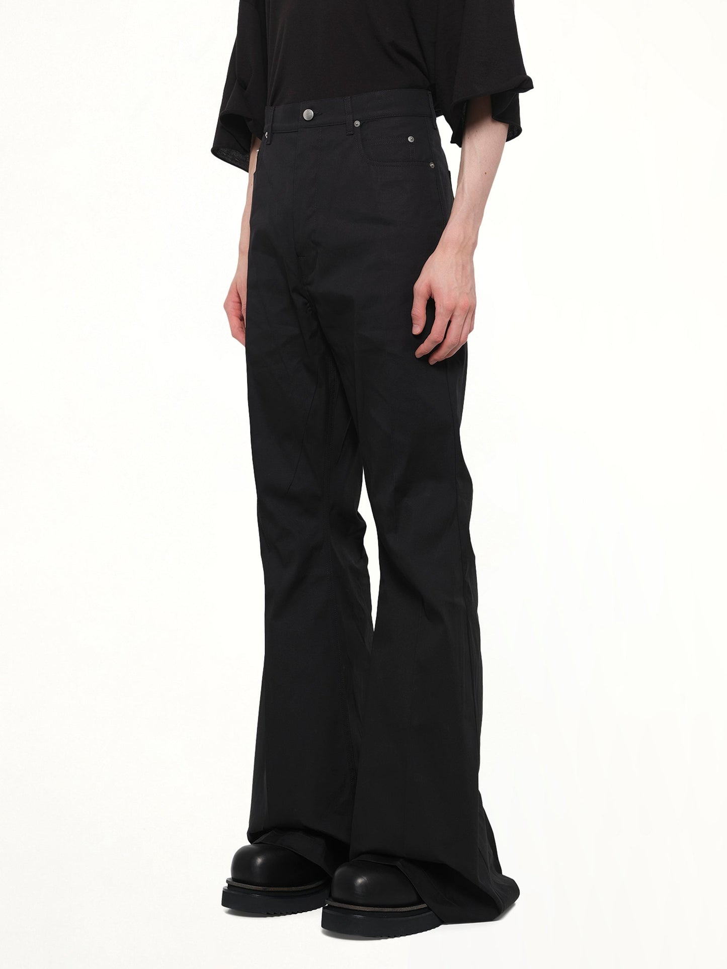 RICK OWENS Cotton Poplin Bolan Bootcut (Black)