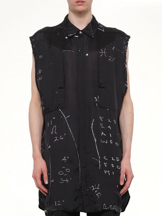 Image of a model wearing Tops. Product name - Jumbo SL Outershirt in Black colour by brand - RICK OWENS