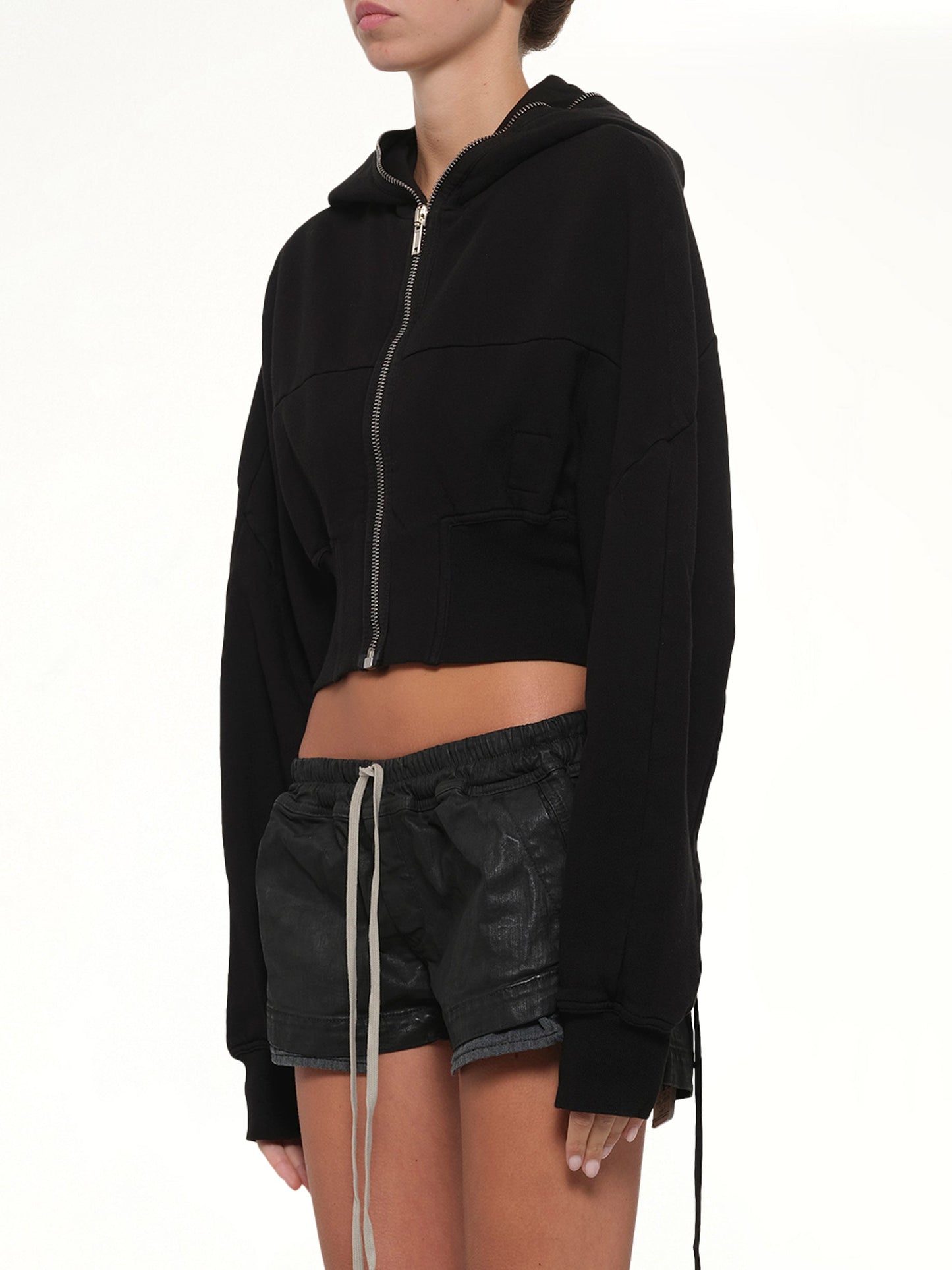 RICK OWENS DRKSHDW Collage Gimp Hoodie (Black)