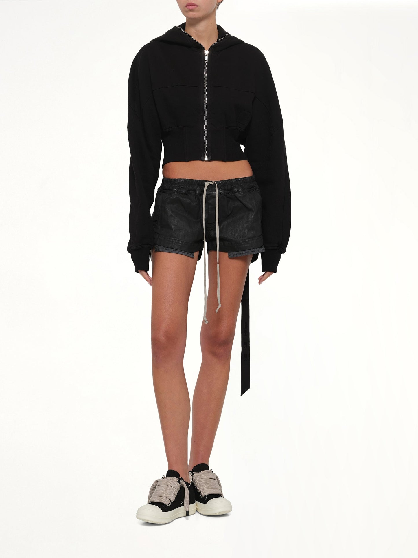 RICK OWENS DRKSHDW Collage Gimp Hoodie (Black)
