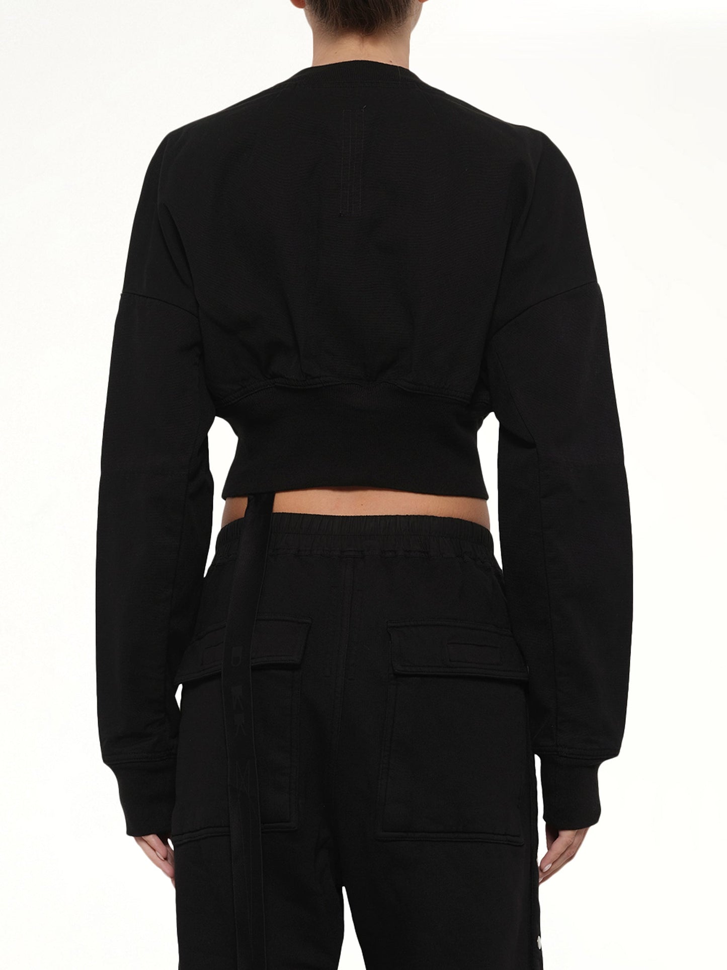 RICK OWENS DRKSHDW Flight Jacket Cropped (Black)