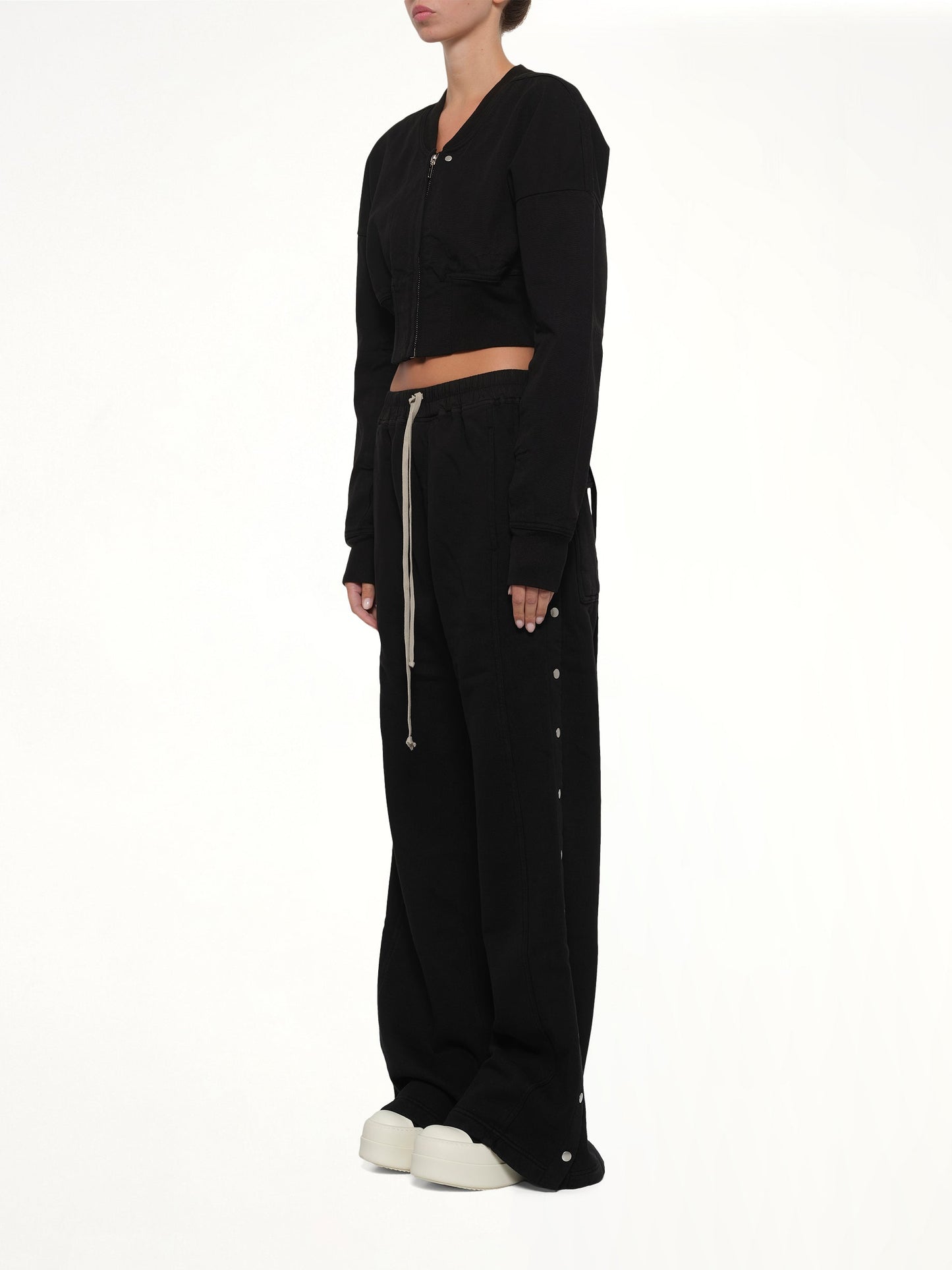 RICK OWENS DRKSHDW Flight Jacket Cropped (Black)