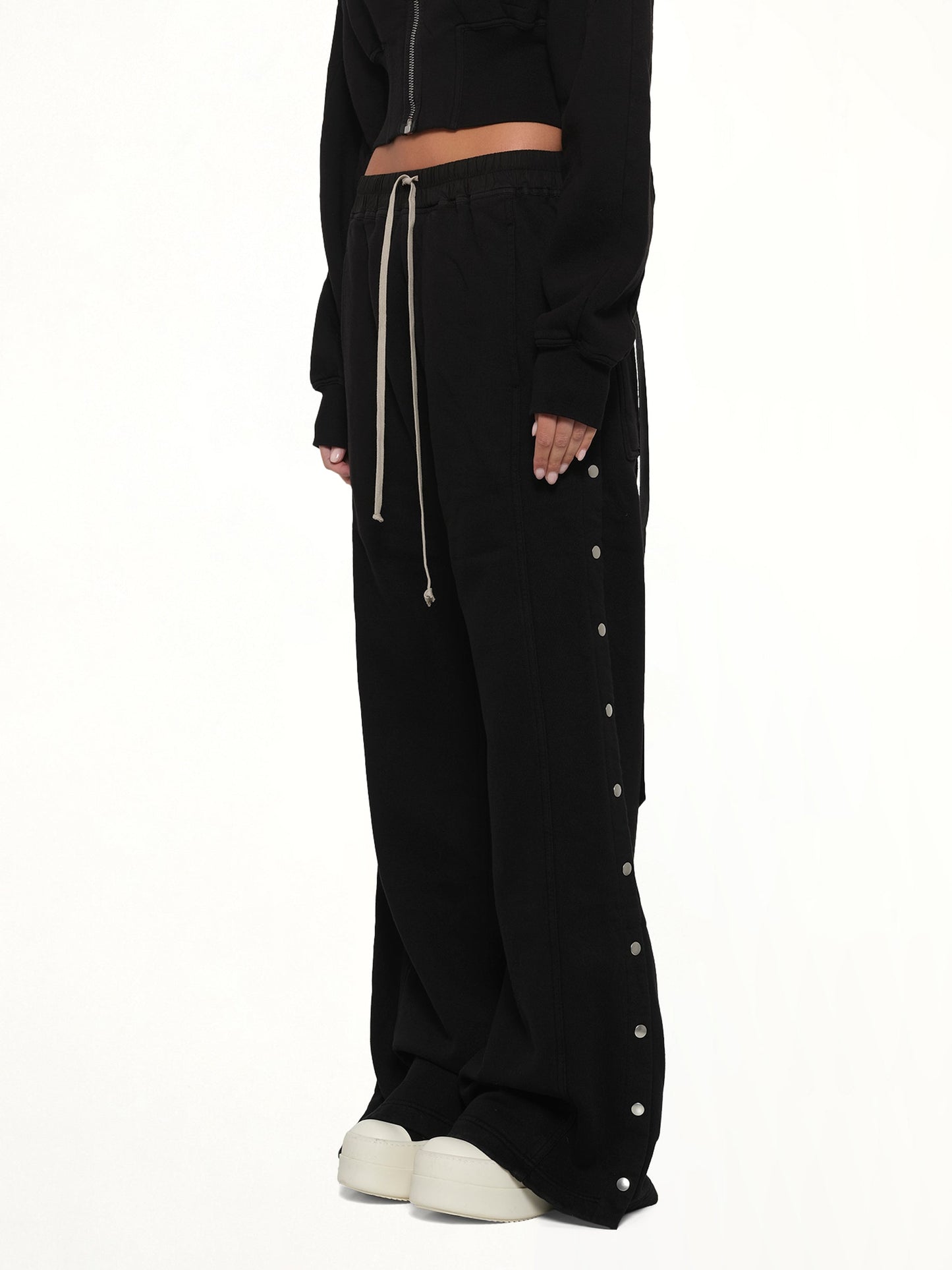 RICK OWENS DRKSHDW Wide Pusher Pants (Black)