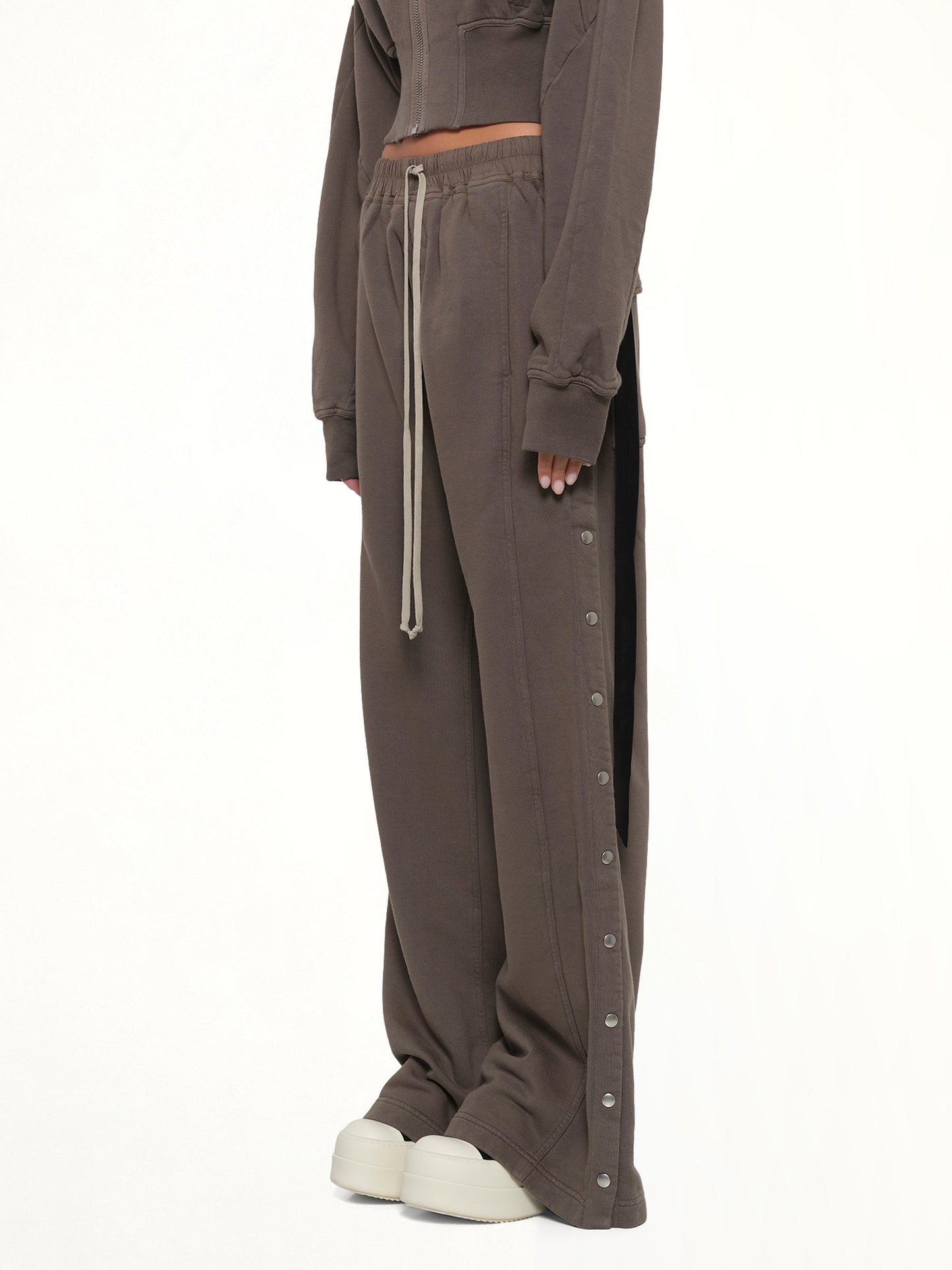 RICK OWENS DRKSHDW Wide Pusher Pants (Brown)