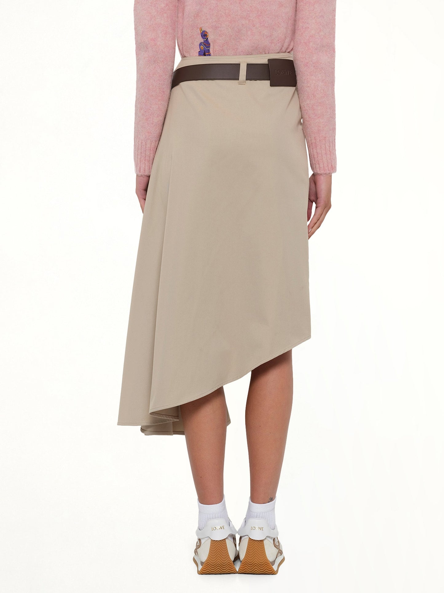 LOEWE Belted Skirt (Beige)