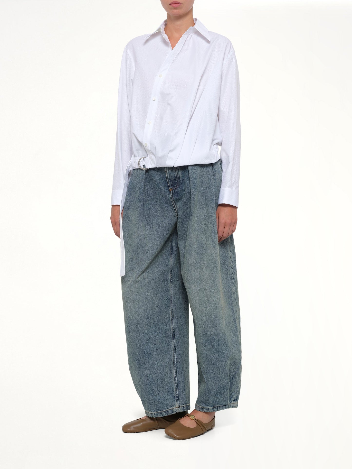 LOEWE Draped Shirt (White)